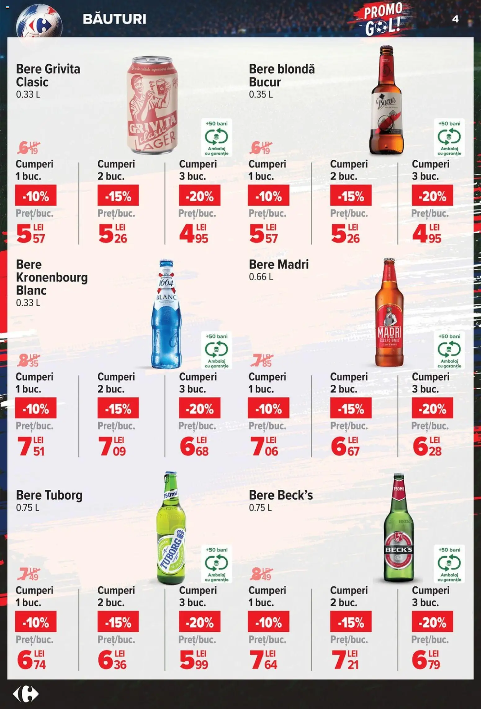 Noul catalog Carrefour – valabil de la 03.06.2026 | Pagină: 4 | Produse: Bere