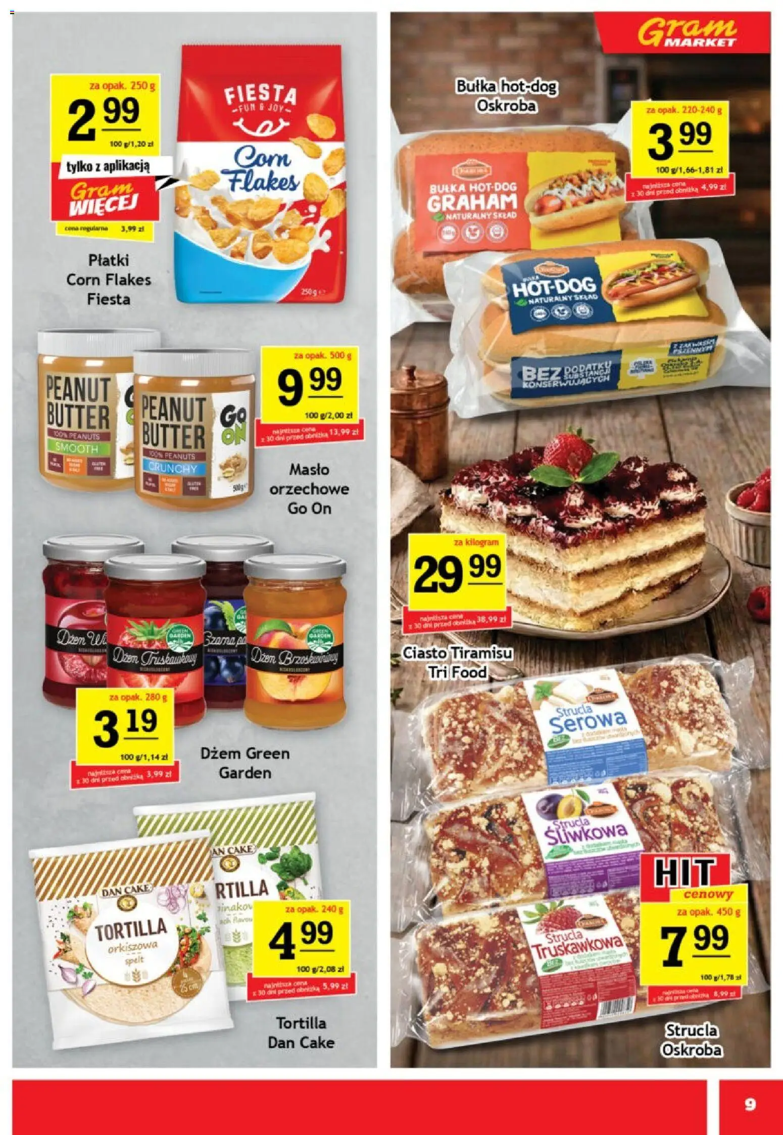 Gram Market gazetka od 12.08.2026 | Strona: 9 | Produkty: Płatki corn flakes, Ciasto, Bułka, Masło