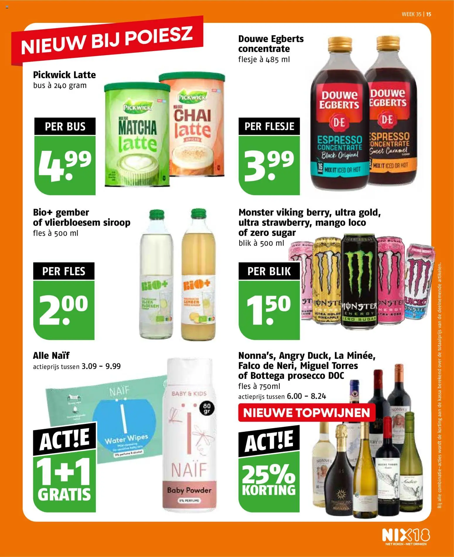{H1} | Pagina: 15 | Producten: Matcha, Fles, Monster, Water