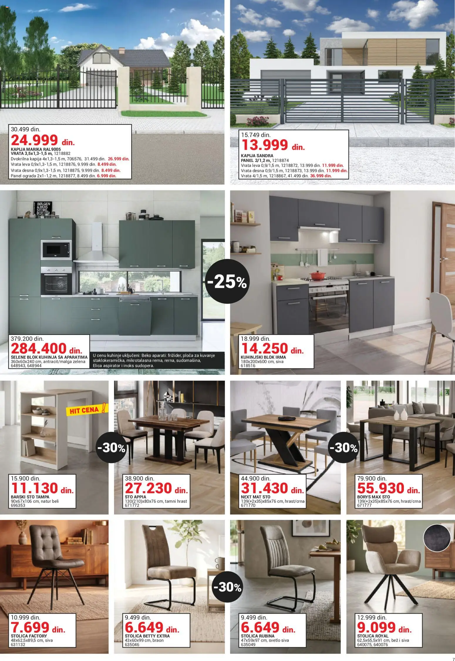 Emmezeta katalog - važi od 01.06.2026 | Strana: 7 | Proizvode: Sto, Stolica, Kuhinja, Aspirator
