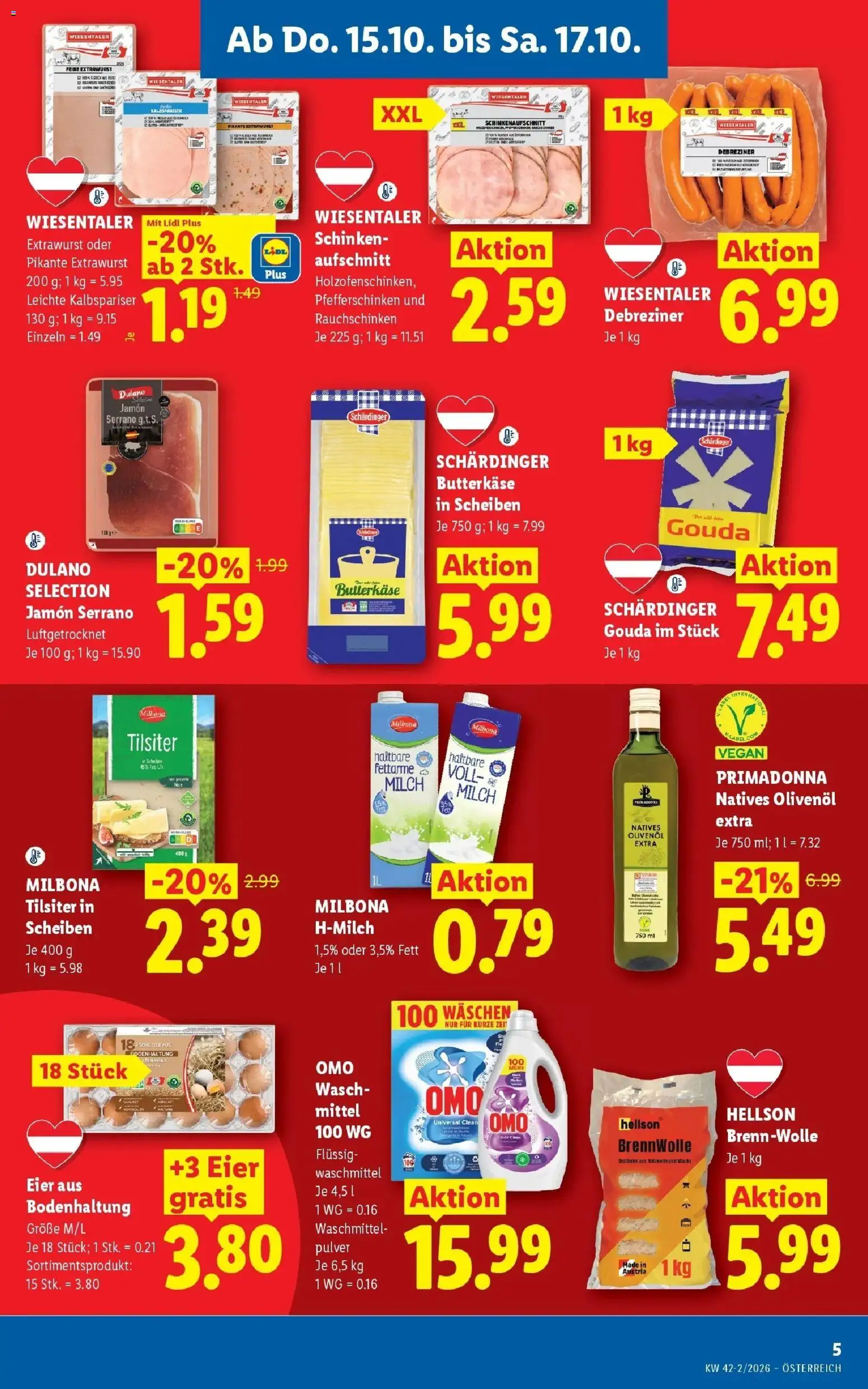Lidl Flugblatt - Fohnsdorf ab 11.10.2026 - Angebote ab donnerstag | Seite: 7 | Produkte: Wurst, Milch 1,5%, Milch, H-Milch