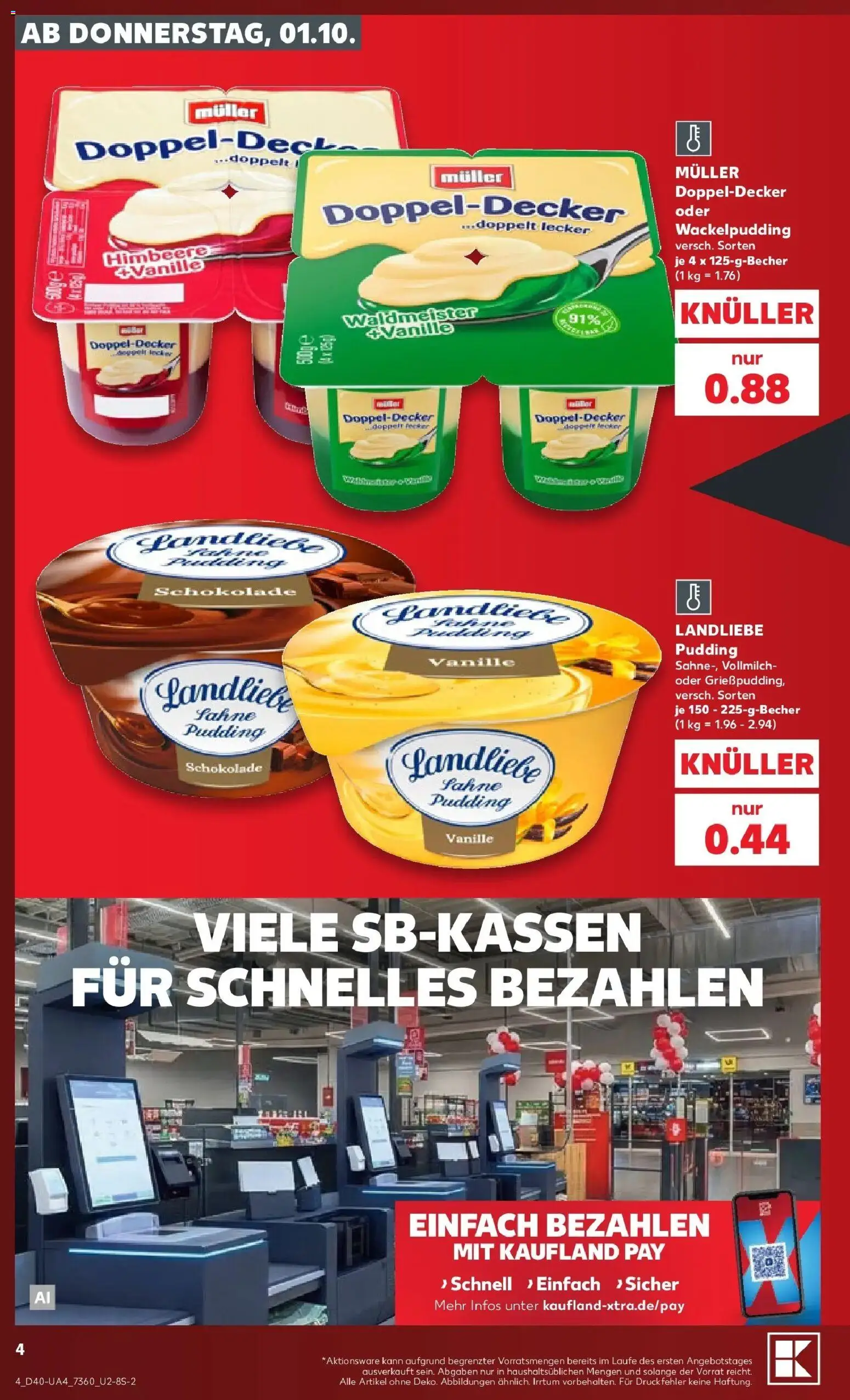 Prospekt Kaufland ab 28.09.2026 » Angebote Online zum Blättern | Seite: 14 | Produkte: Schokolade, Pudding, Himbeere, Sahne