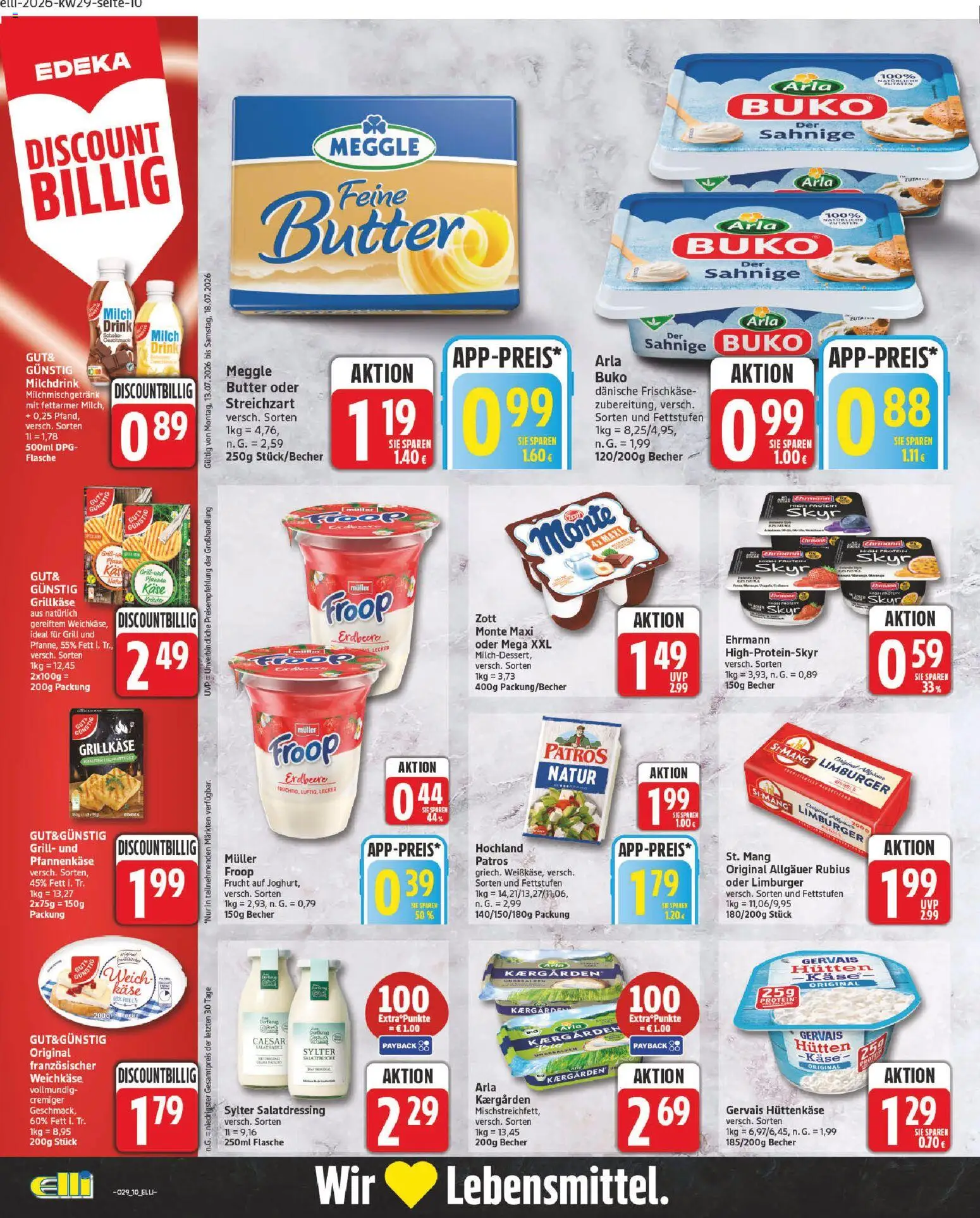 Elli Markt Prospekt Erwitte – gültig ab 13.07.2026 | Seite: 10 | Produkte: Froop, Butter, Patros, Skyr