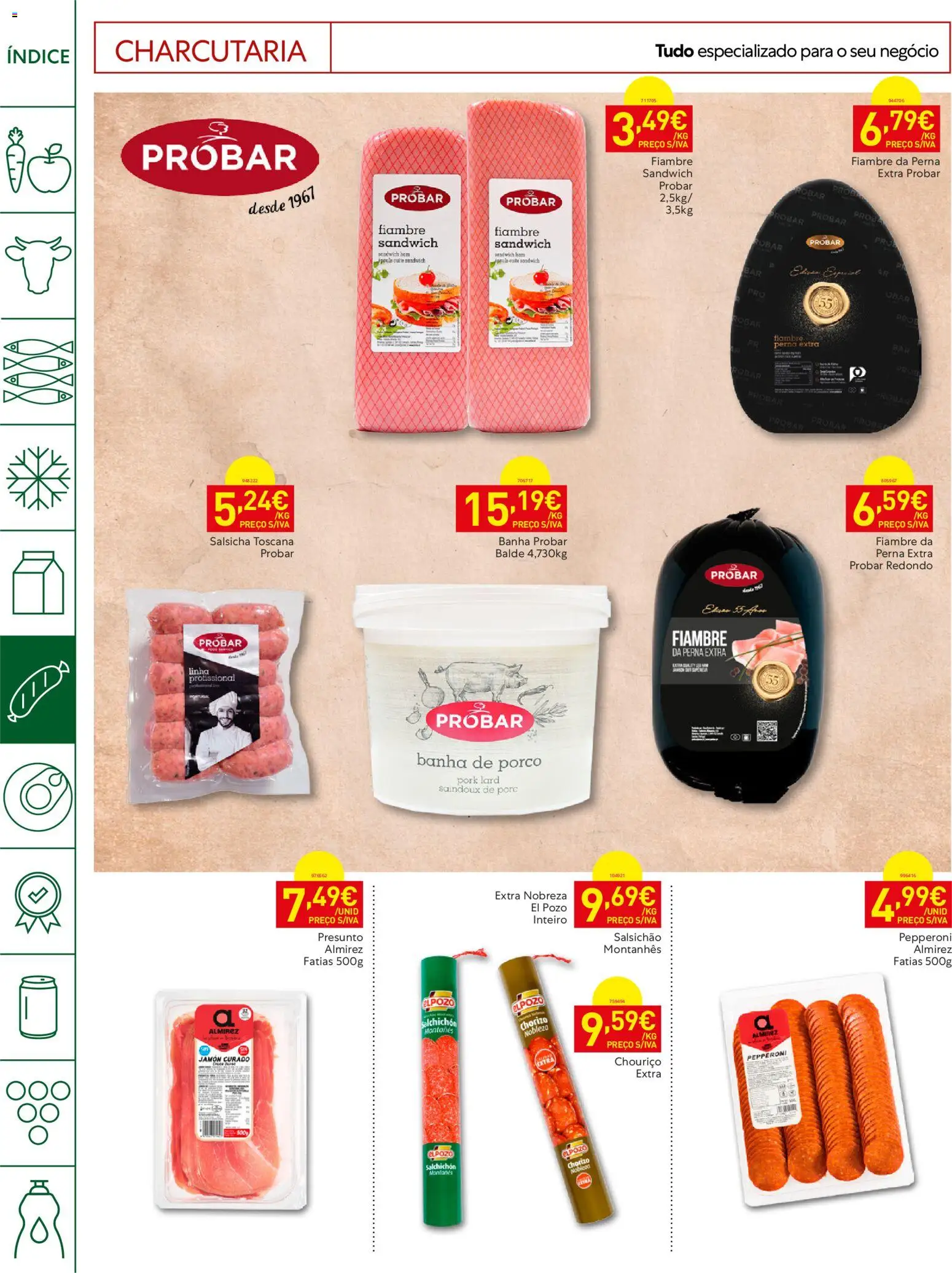 Recheio Horeca Madeira │ válido de 23/06/2026 | Página: 12 | Produtos: Balde, Salsicha, Presunto, Chouriço