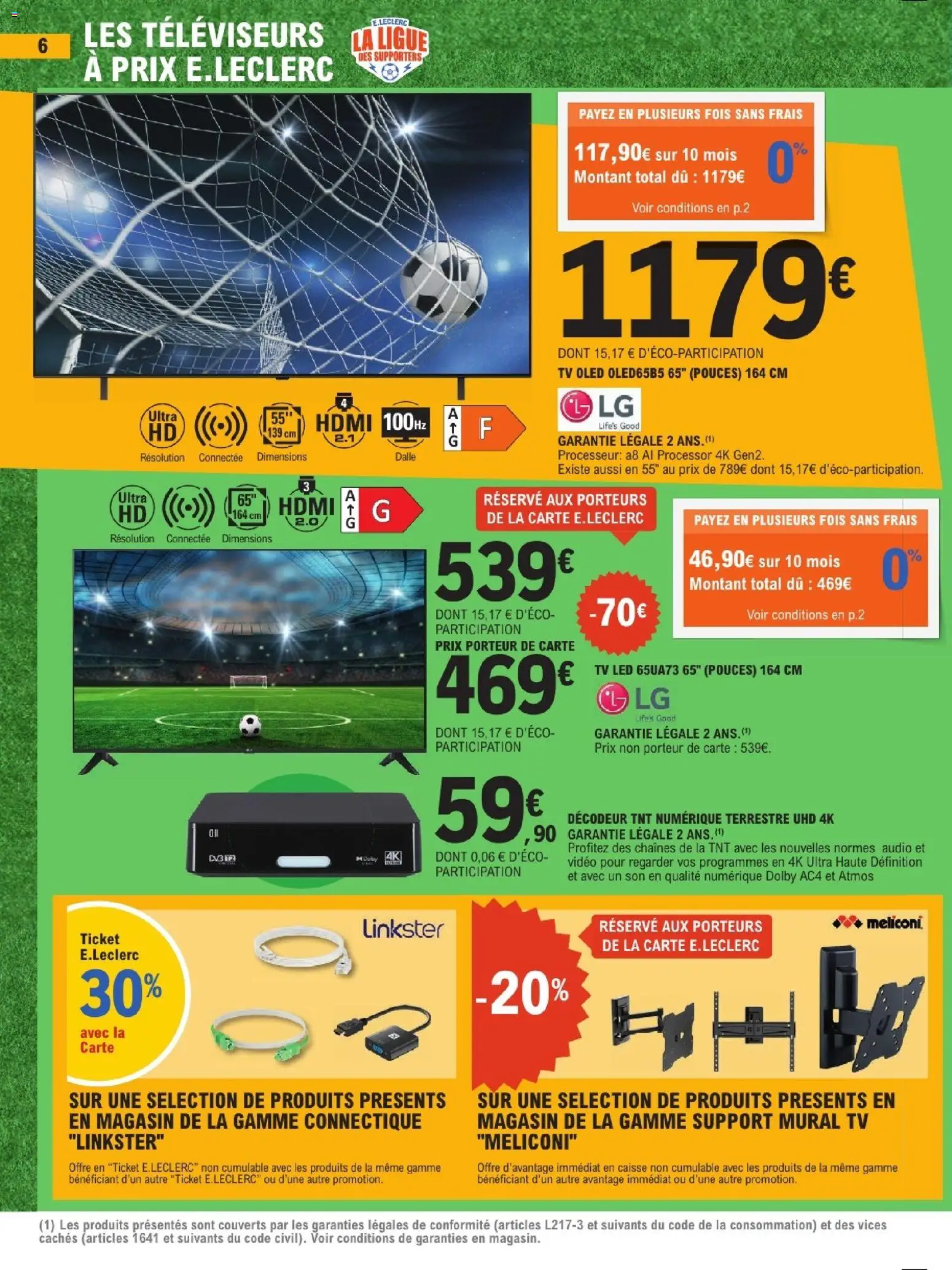 {H1} | Page: 6 | Produits: Vidéo, Audio, Support mural, TV led