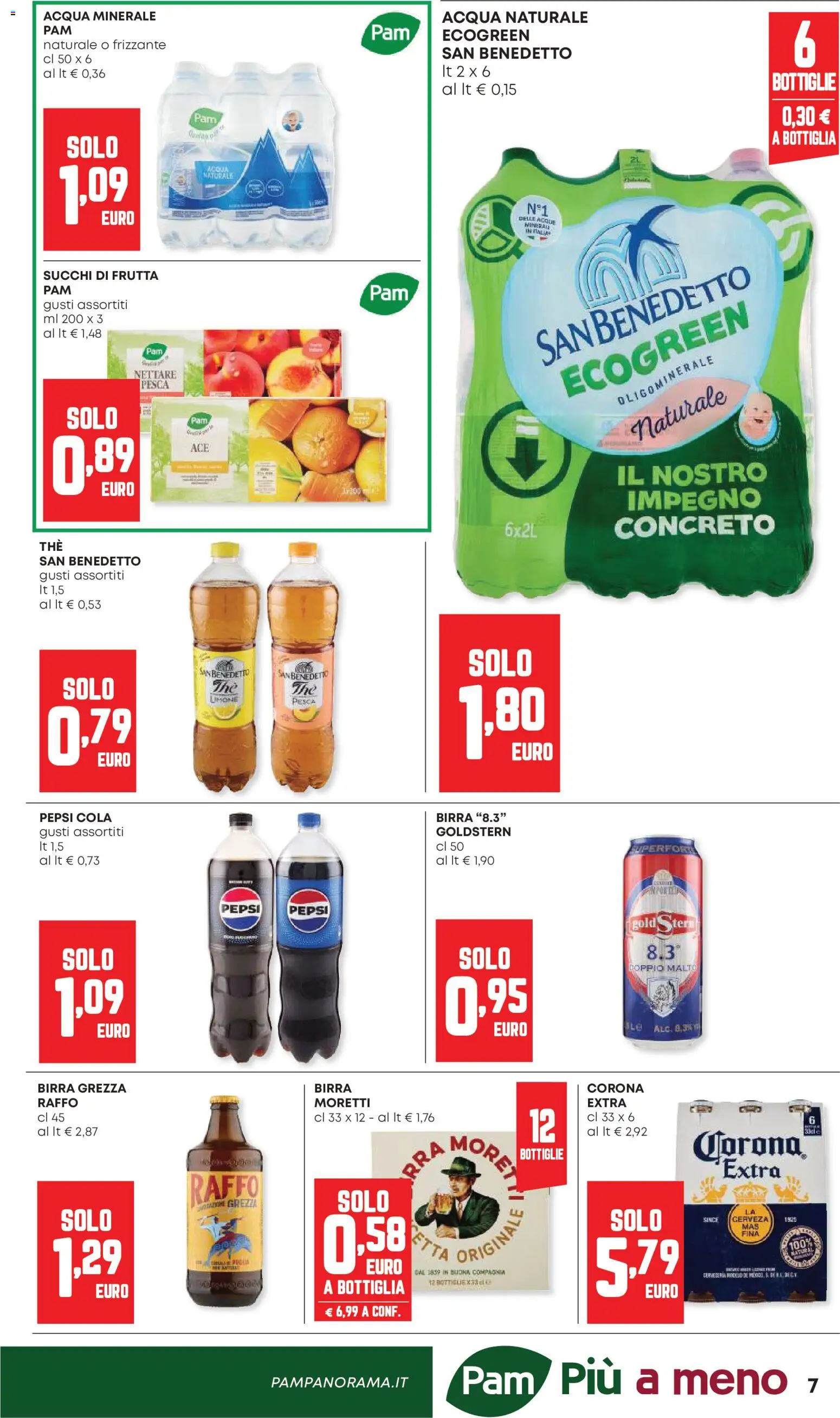 Volantino Panorama del 21.05.2026 | Pagina: 7 | Prodotti: Birra, Pesca, Acqua naturale, Bottiglia