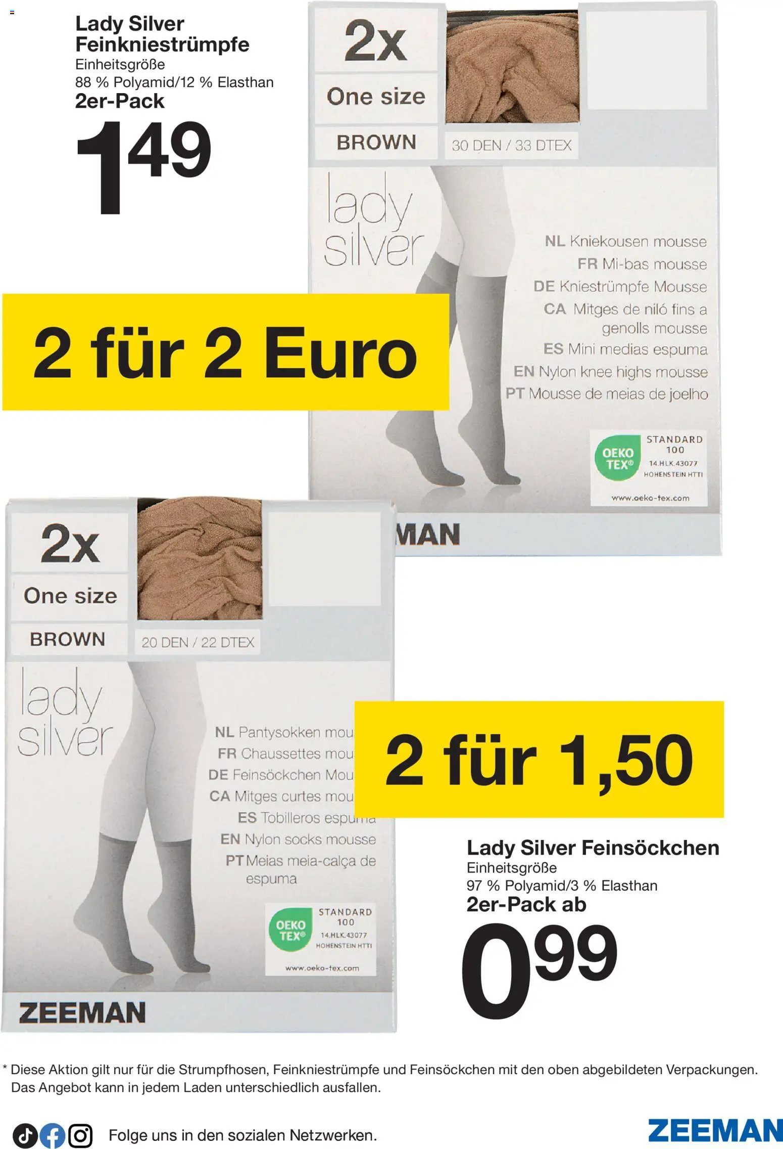 Zeeman Prospekt – gültig ab 12.09.2026 | Seite: 13 | Produkte: Kniestrümpfe