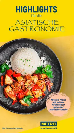 Metro Highlights Asiatische Gastronomie ab 01.01.2026 gültig