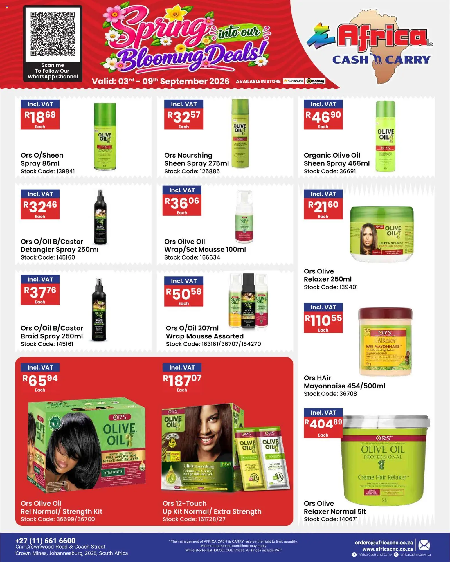 New Africa Cash & Carry catalogue – valid from 03/09/2026 | Page: 73 | Products: Mouse, Oil, Mayonnaise, Relaxer