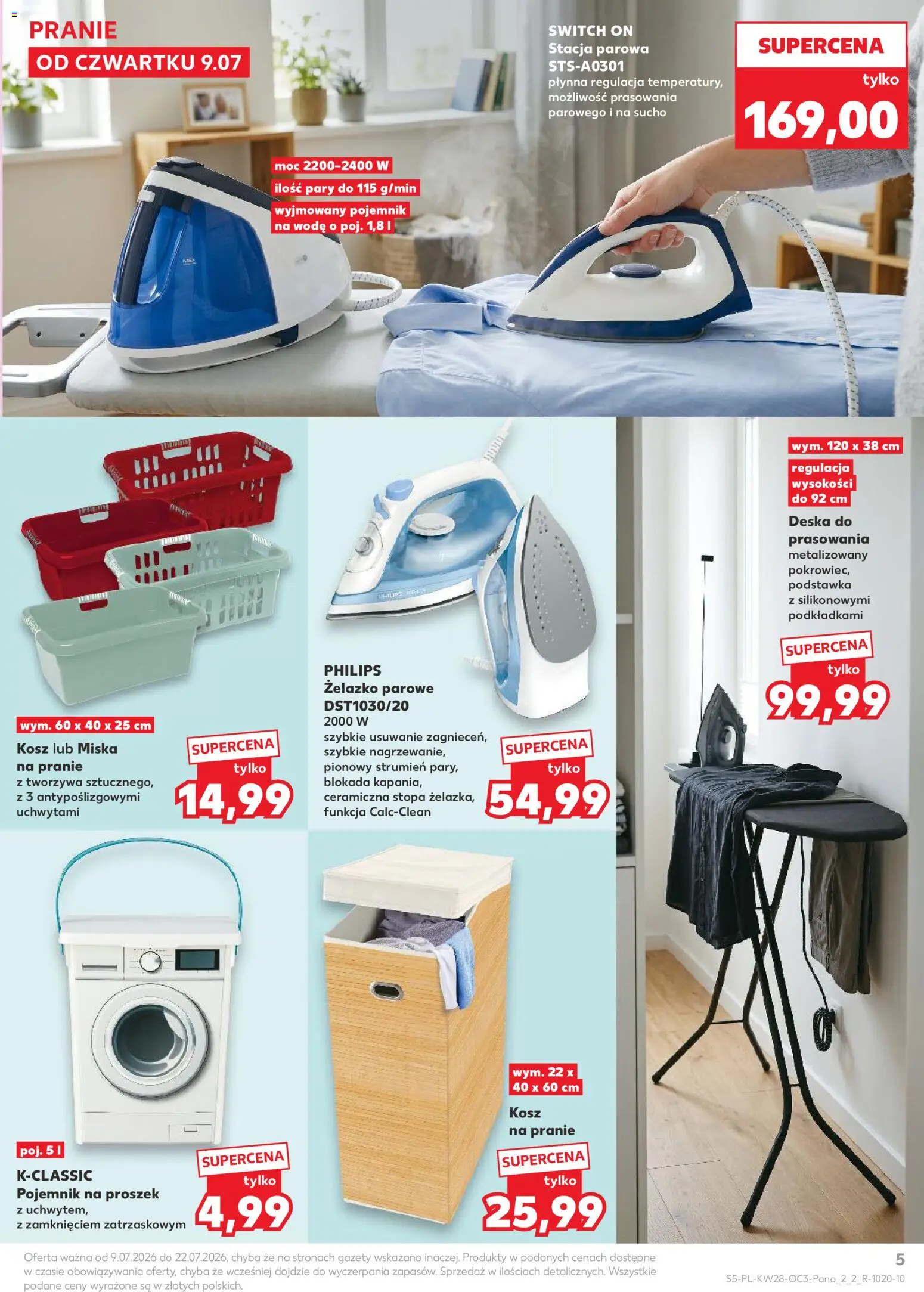 Kaufland Polsko leták - Letnie porządki od 09.07.2026 | Strana: 5 | Produkty: Miska, Switch On