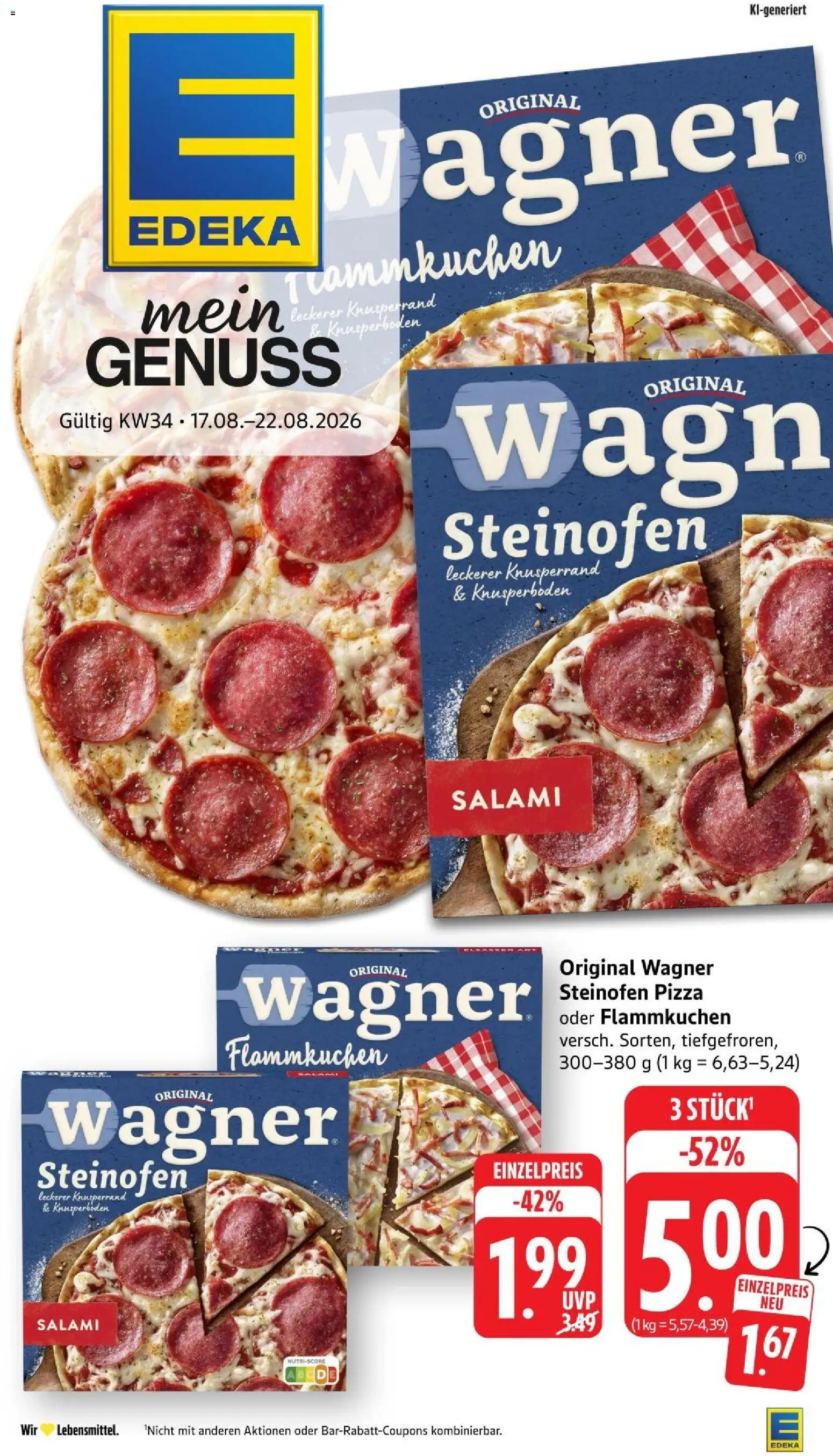 Edeka Prospekt Stuttgart – gültig ab 17.08.2026 | Seite: 1 | Produkte: Salami, Pizza