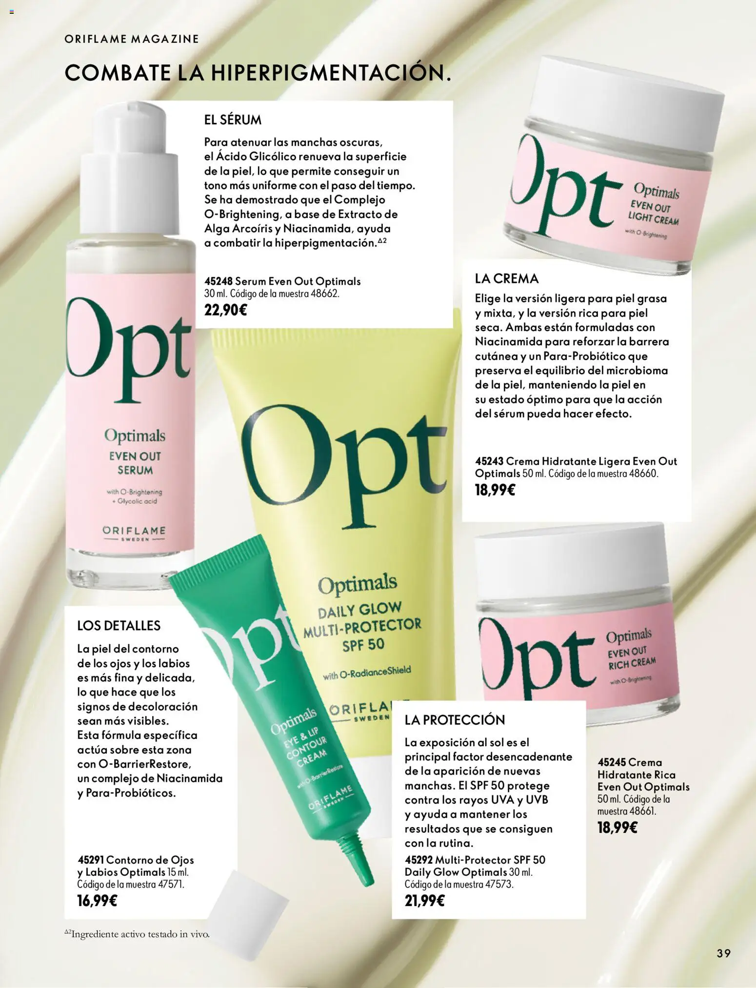 Oriflame - Catálogo Campaña 14 │ válido desde el 07/10/2026 | Página: 39 | Productos: Sérum, Crema, Crema hidratante