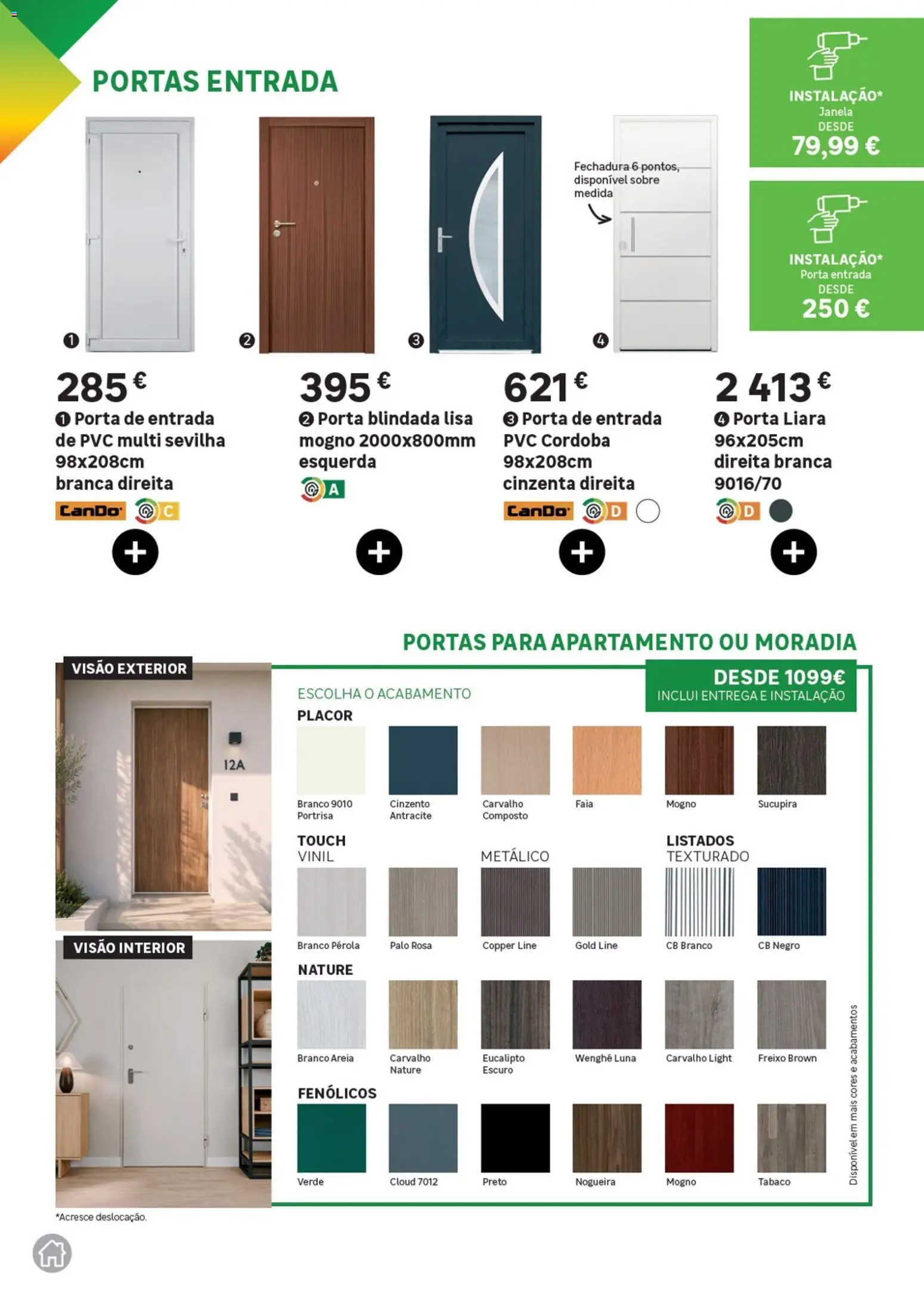 Leroy Merlin Catálogo de Eficiência Energética │ válido de 15/10/2026 | Página: 9 | Produtos: Porta, Areia, Janela, Portas