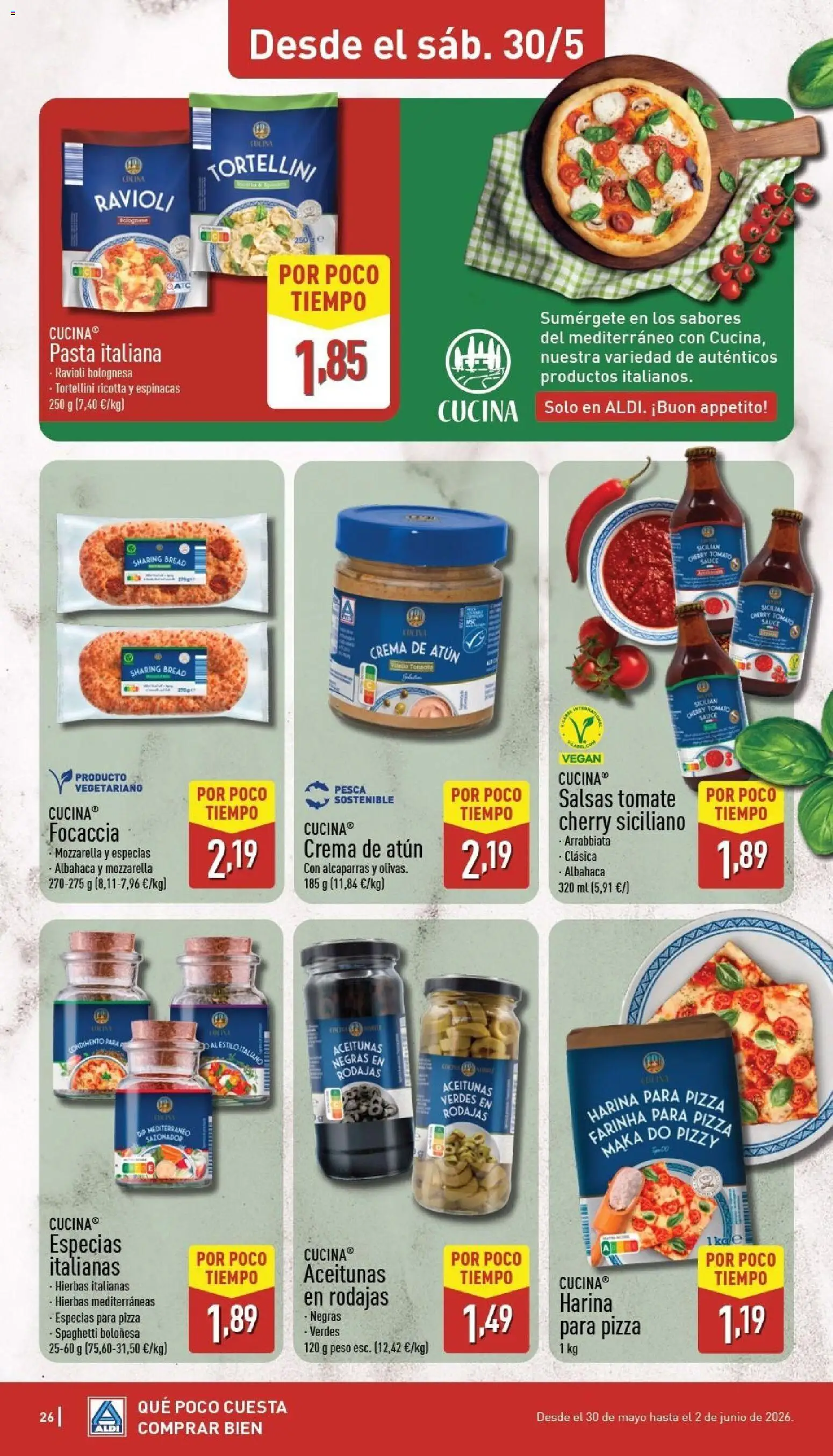 Aldi folleto Baleares │ válido desde el 25.05.2026 | Página: 26 | Productos: Harina para pizza, Pizza, Ρυζογκοφρέτα, Peso