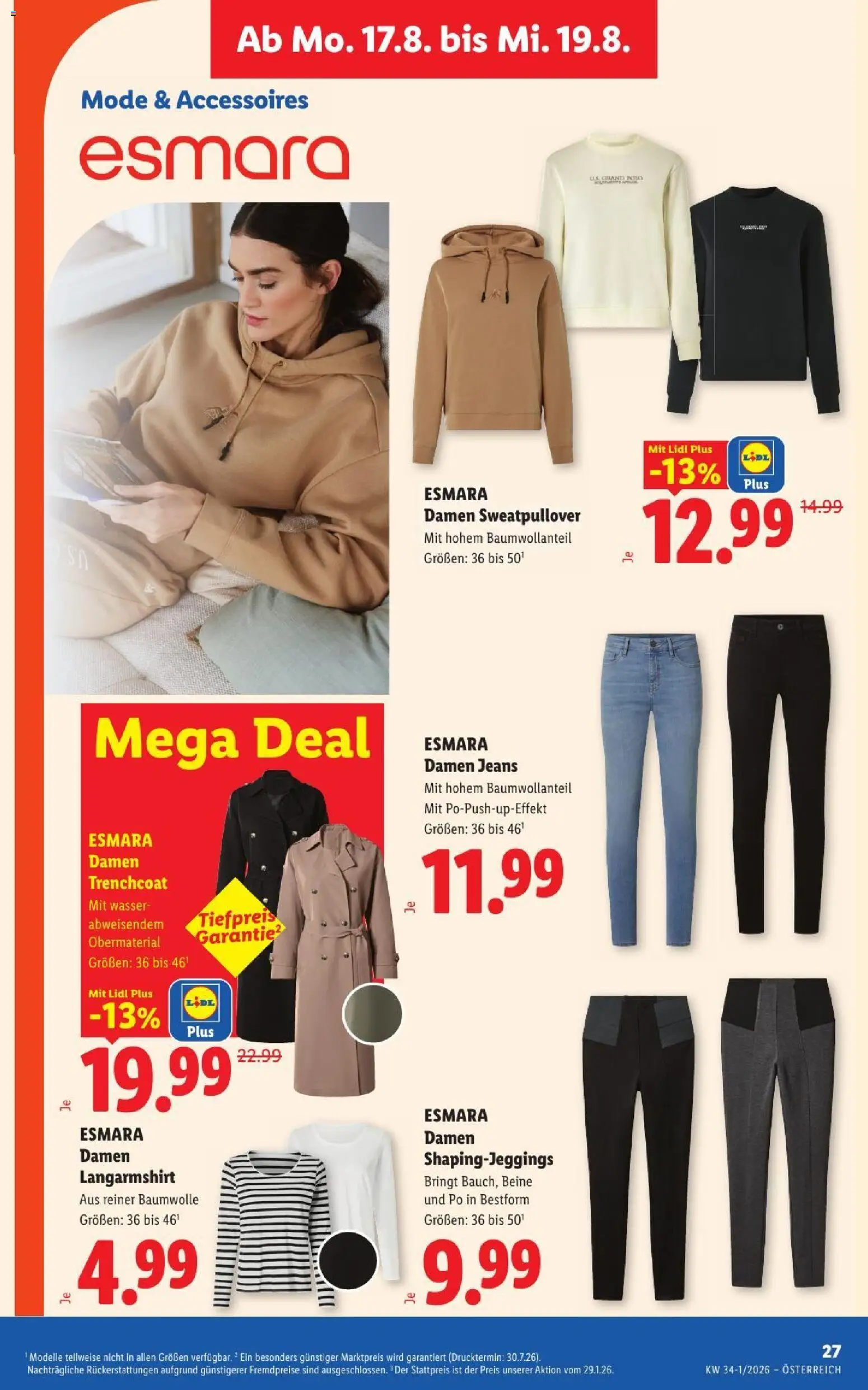 Lidl - Flugblatt gültig ab 13.08.2026 | Seite: 34 | Produkte: Wasser, Jeans