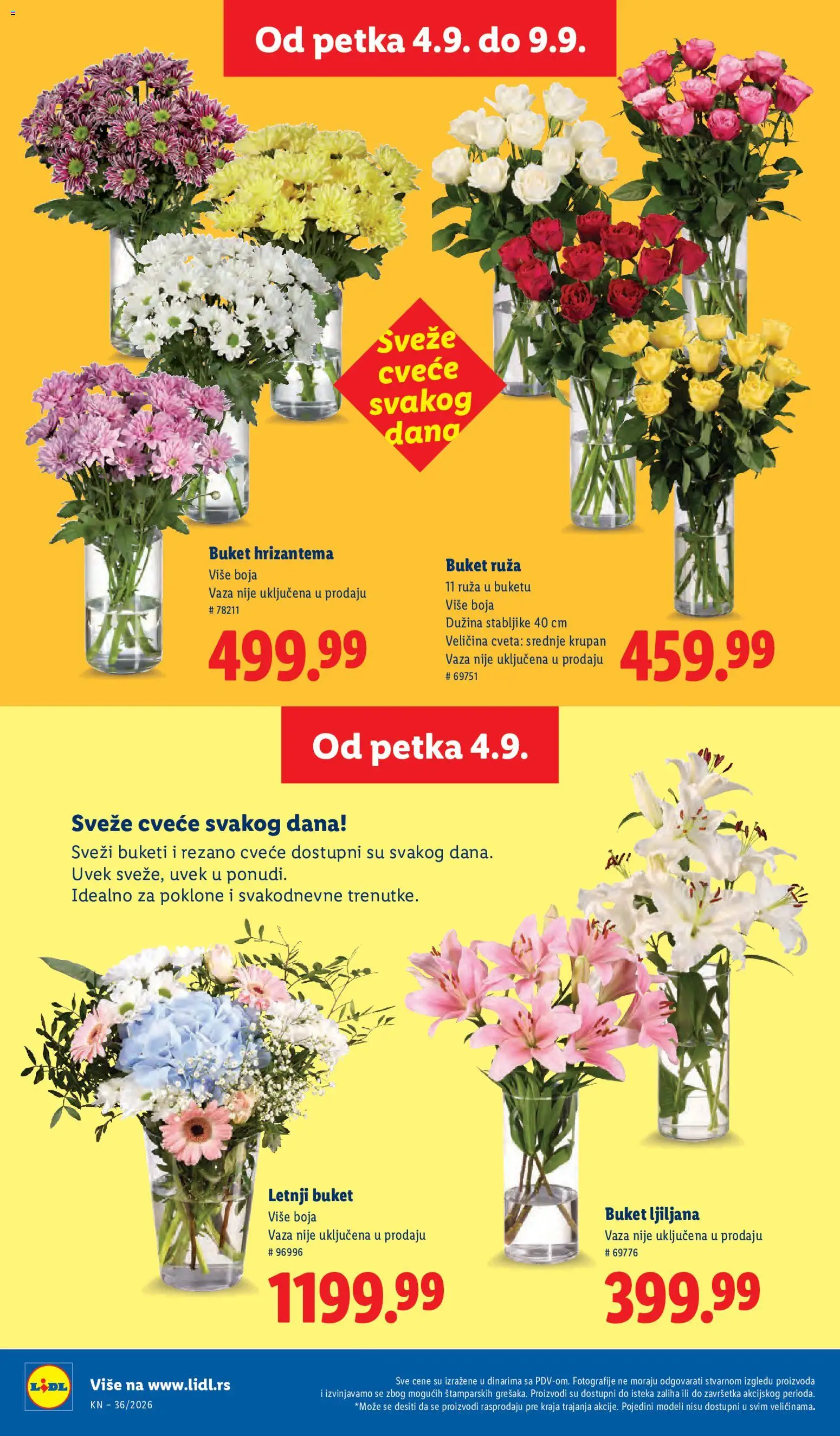 Lidl katalog - važi od 03.09.2026 | Strana: 84 | Proizvode: Vaza, Hrizantema, Cvece
