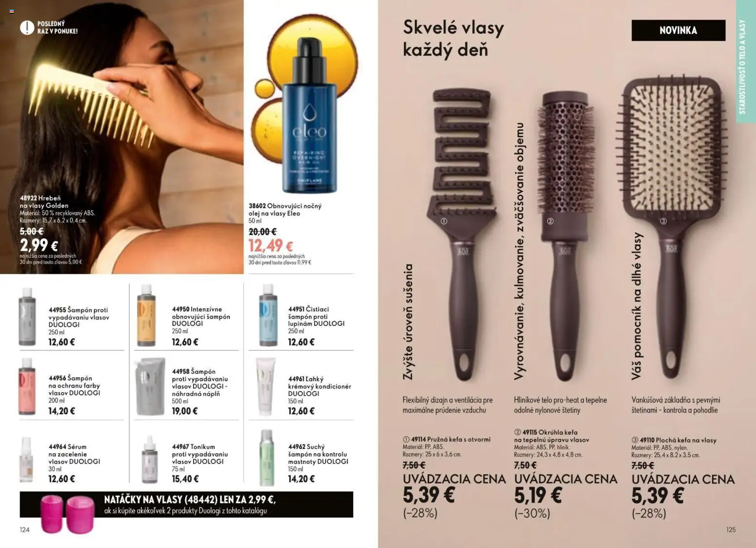 Nové Oriflame akcie – leták je platný od 19.08.2026 | Strana: 63 | Produkty: Olej, Olej na vlasy, Hrebeň, Kefa
