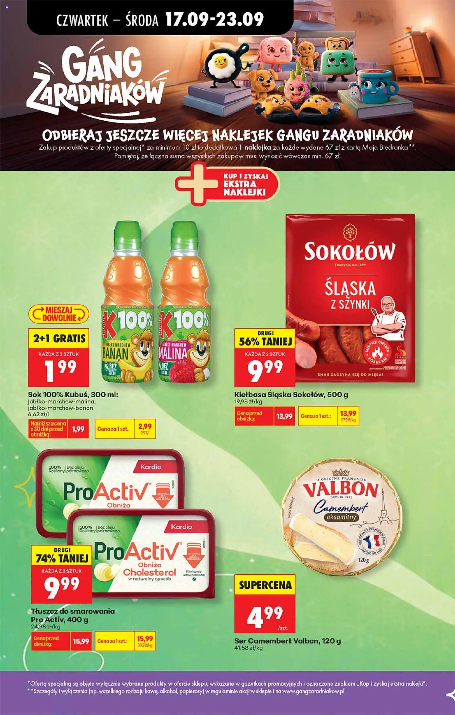 Biedronka Polsko leták - Gang zaradniaków od 17.09.2026 | Strana: 6 | Produkty: Banán, Camembert