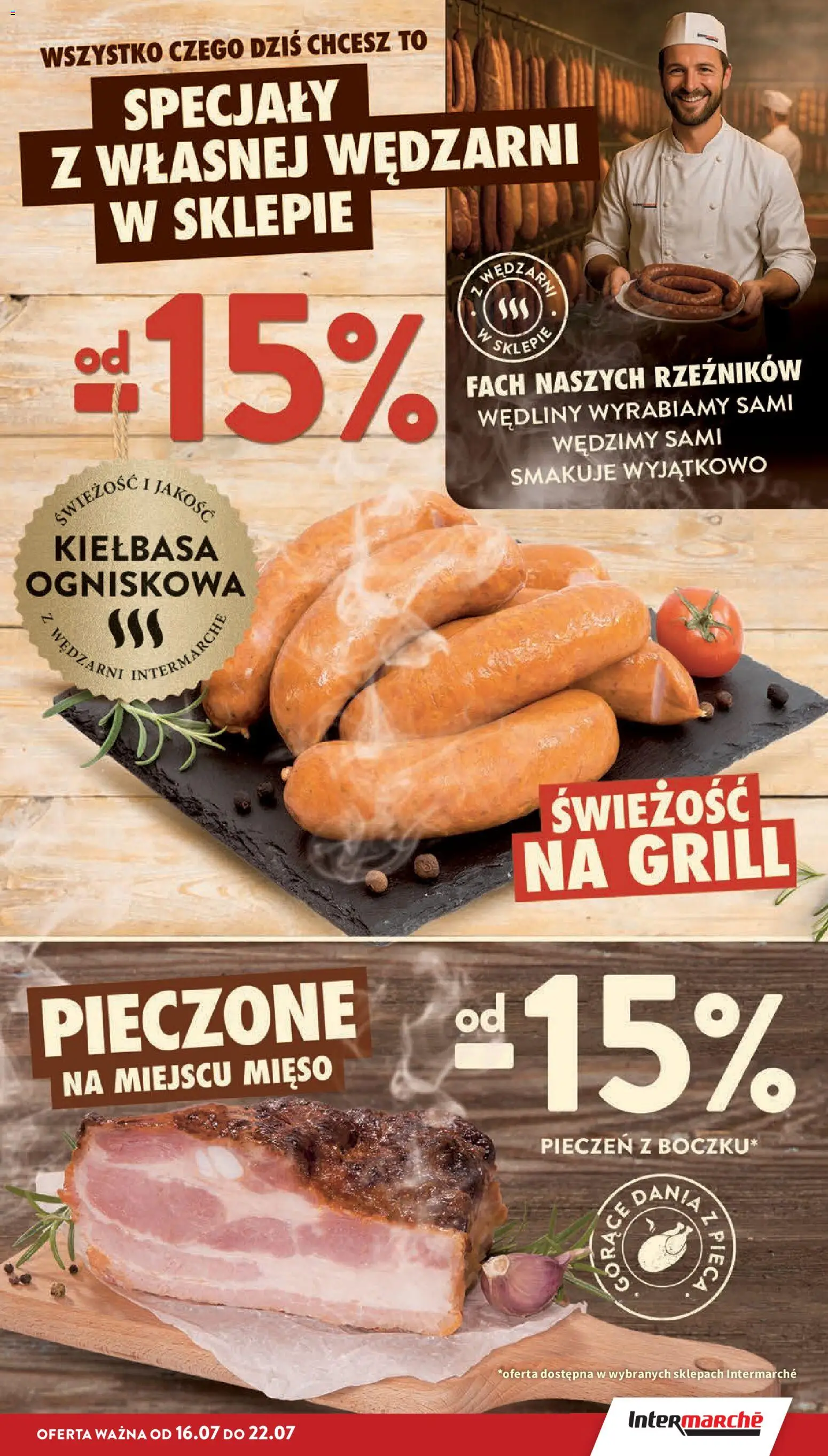 Intermarche gazetka od 16.07.2026 | Strona: 19 | Produkty: Kiełbasa, Mięso, Grill, Wędliny