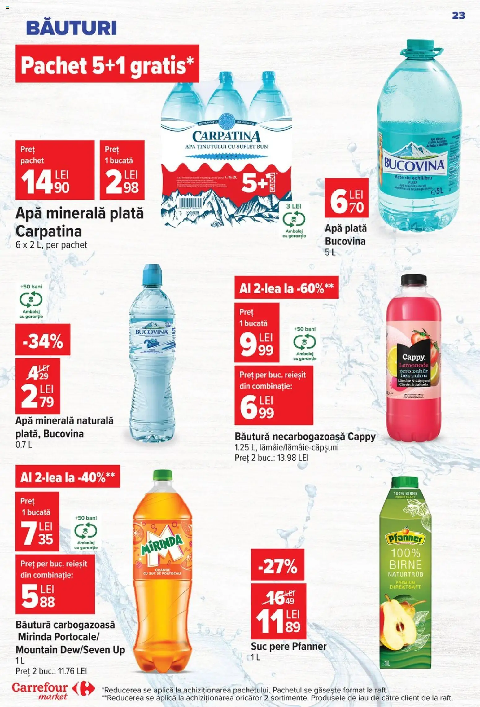 Noul catalog Carrefour – valabil de la 08.07.2026 | Pagină: 24 | Produse: Yazı tahtası kalemi, Suc, Apă, Zahăr
