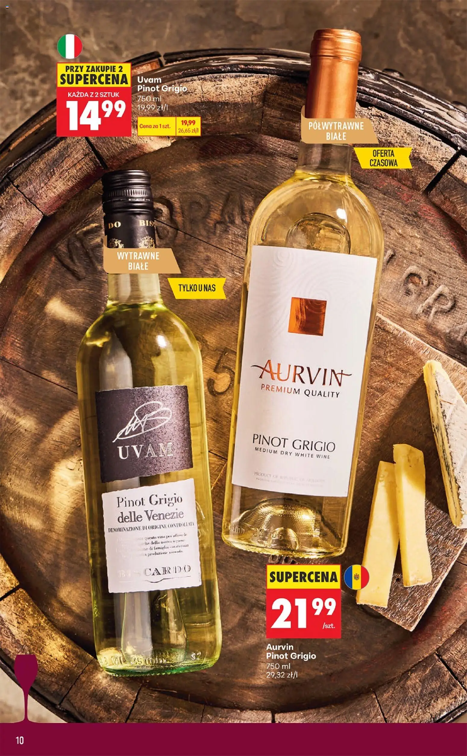 Biedronka Polsko leták - Czas na toast od 07.09.2026 | Strana: 10 | Produkty: Pinot Grigio