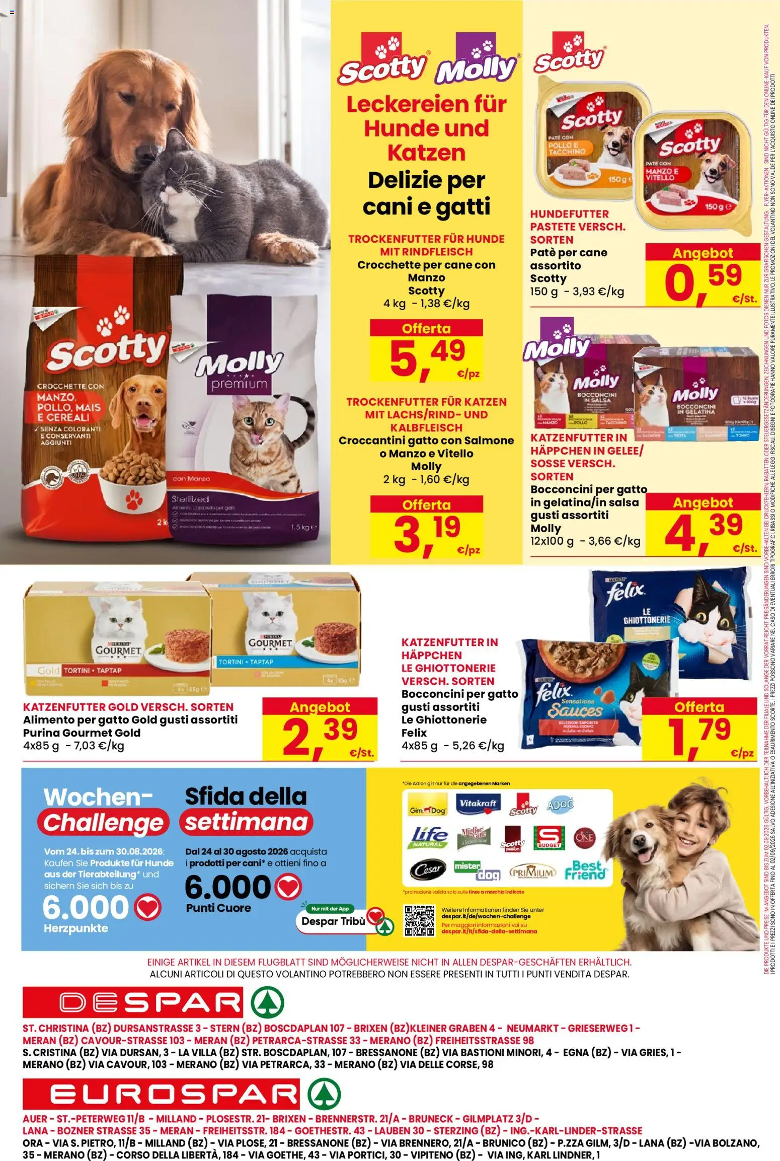 Volantino Eurospar del 20/08/2026 | Pagina: 16 | Prodotti: Pollo, Manzo, Crocchette, Vitello