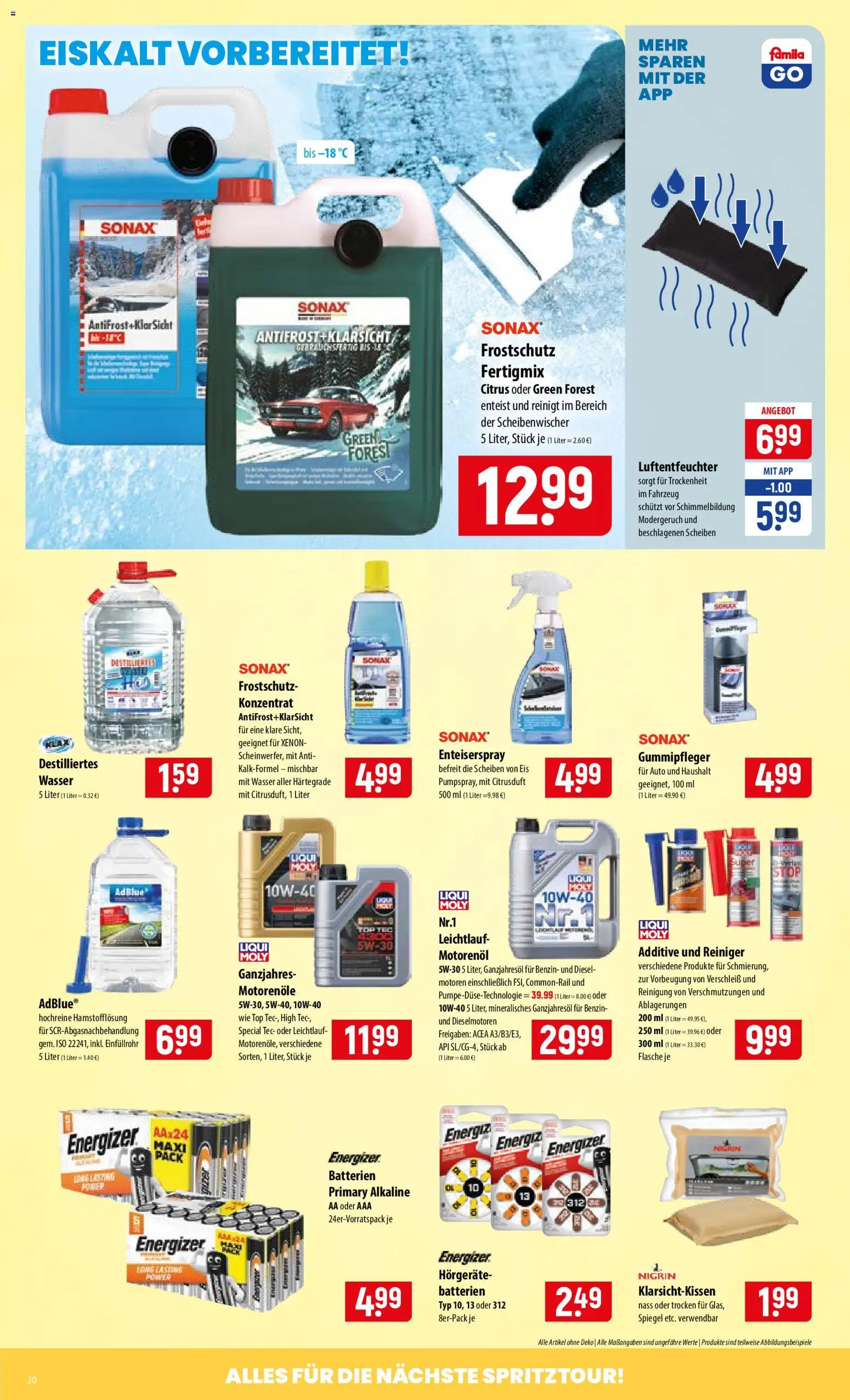 Famila Prospekt – gültig ab 28.09.2026 | Seite: 20 | Produkte: Top, Batterien, Wasser, Eis