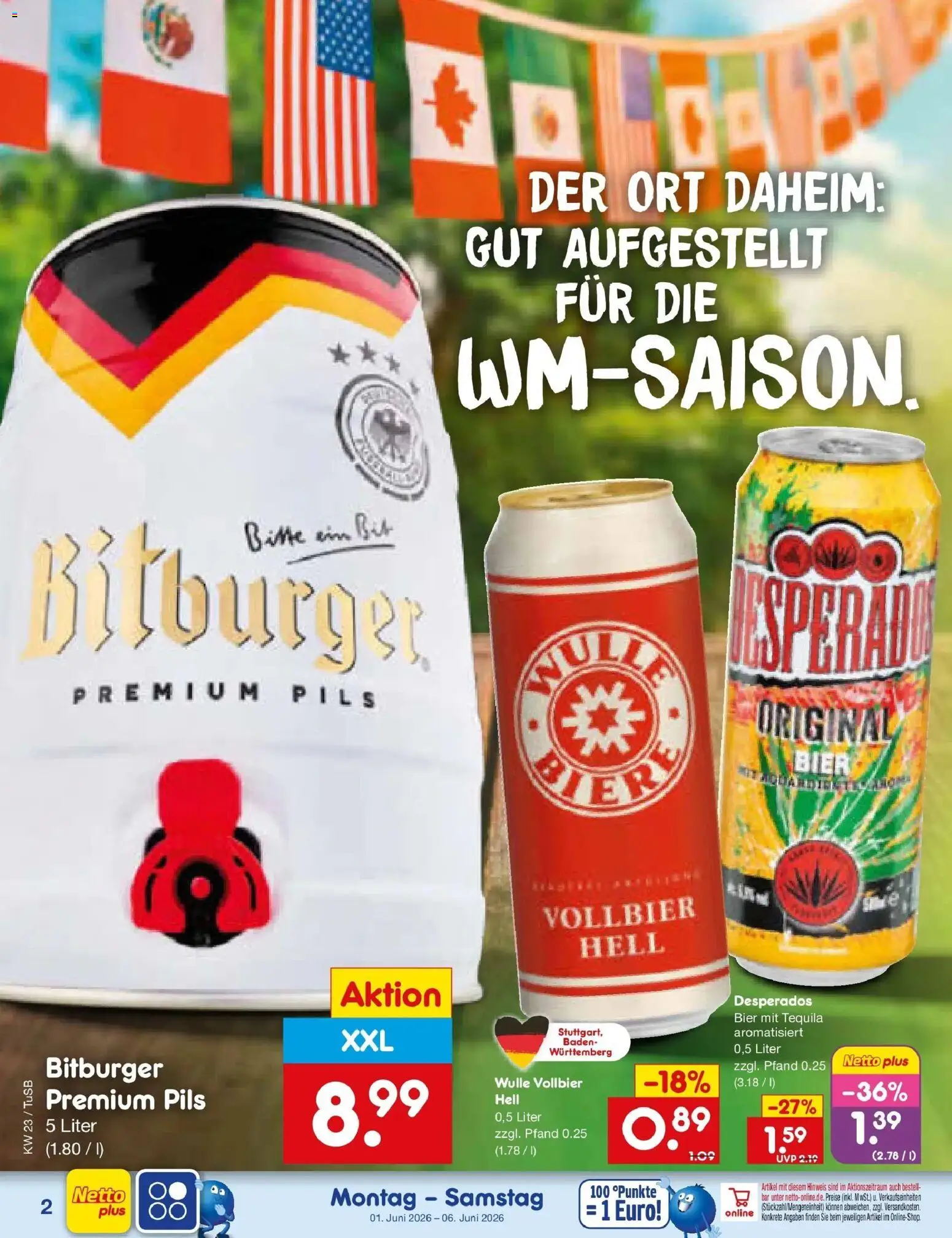 Netto Marken-Discount Prospekt Lahr-Langenwinkel – gültig ab 01.06.2026 | Seite: 30 | Produkte: Bier, Pils, Tequila, Desperados
