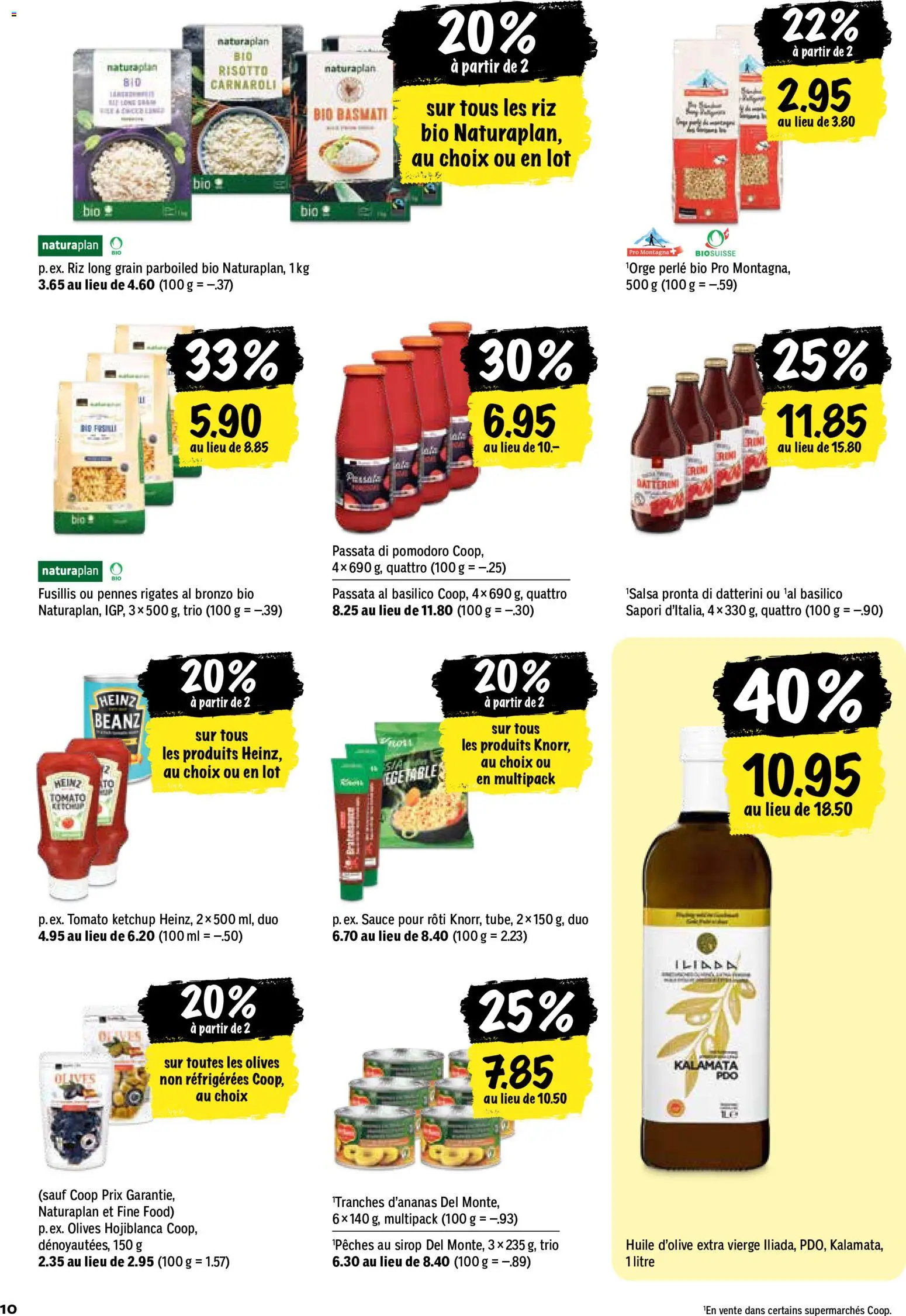 Coop aktionen FR – gültig ab 01.10.2026 | Seite: 10 | Produkte: Pasta, Ketchup