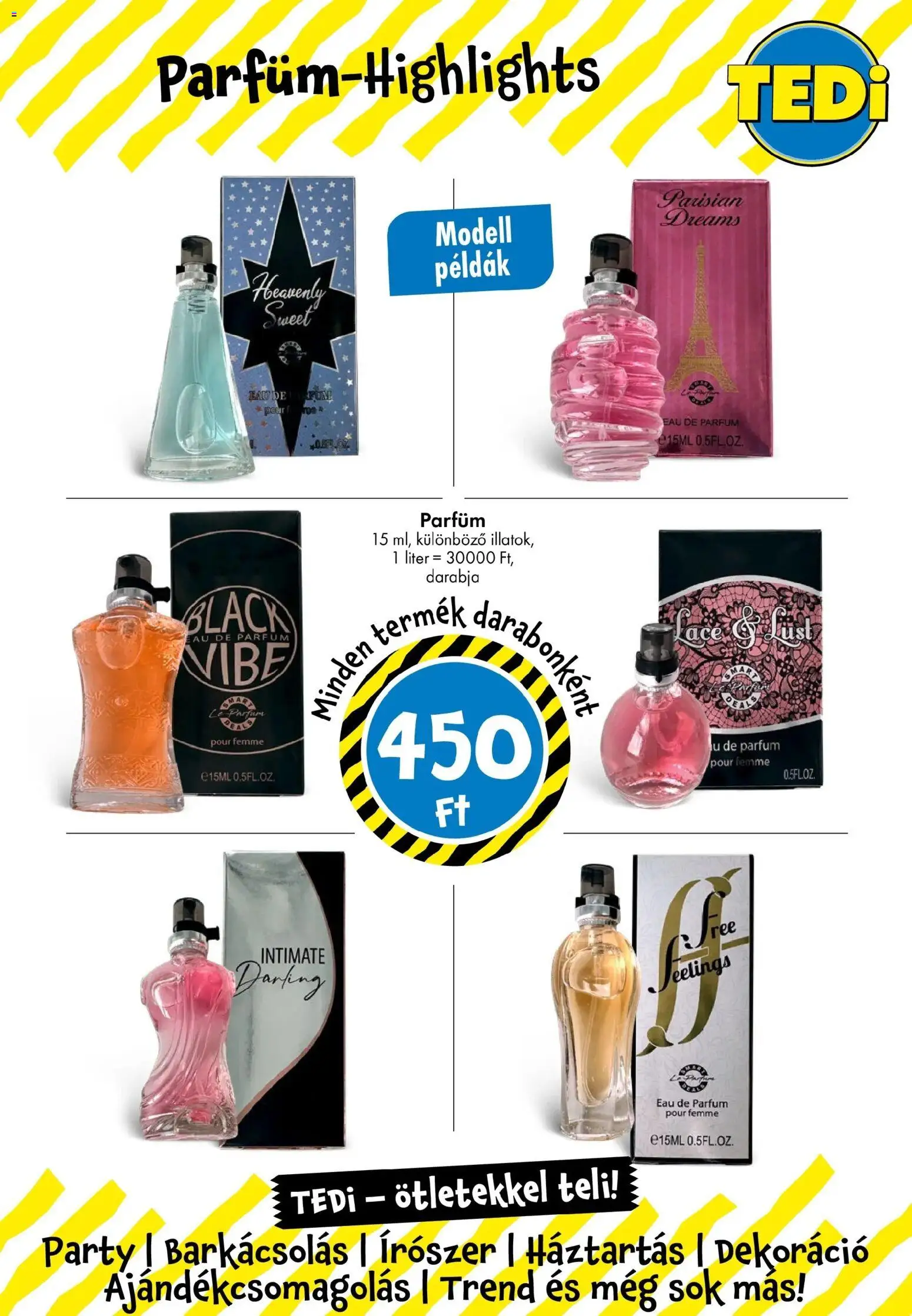 TEDi akciós ujság - amely érvényes a következő dátumtól: 20.03.2026 | Oldal: 15 | Termékek: Parfüm, Dekoráció
