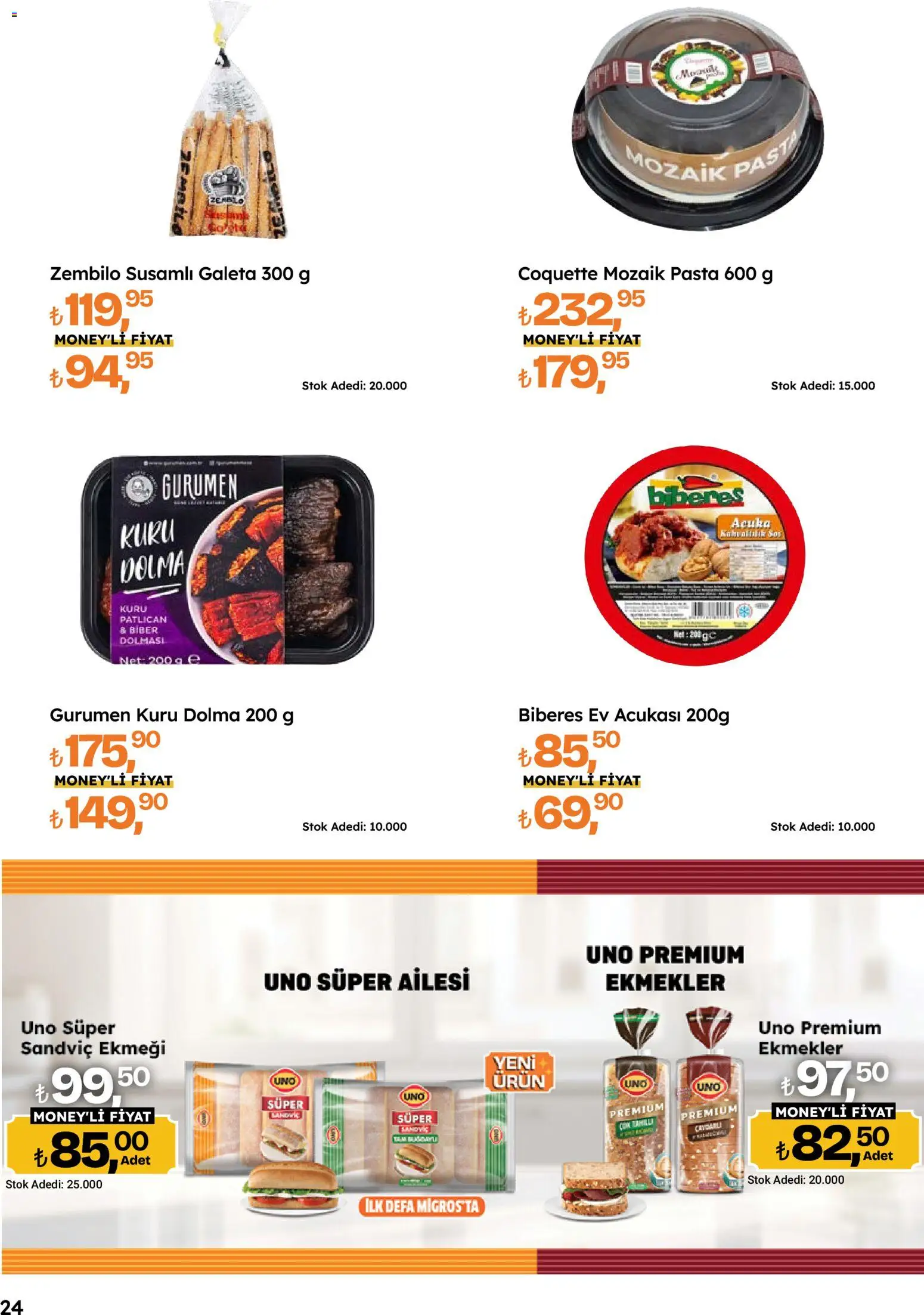 Migros Katalog - 5M Migroskop Dijital - 05 Ekim 2026 tarihinden itibaren geçerlidir | Sayfa: 24 | Ürünler: Mozaik pasta, Biber, Patlıcan