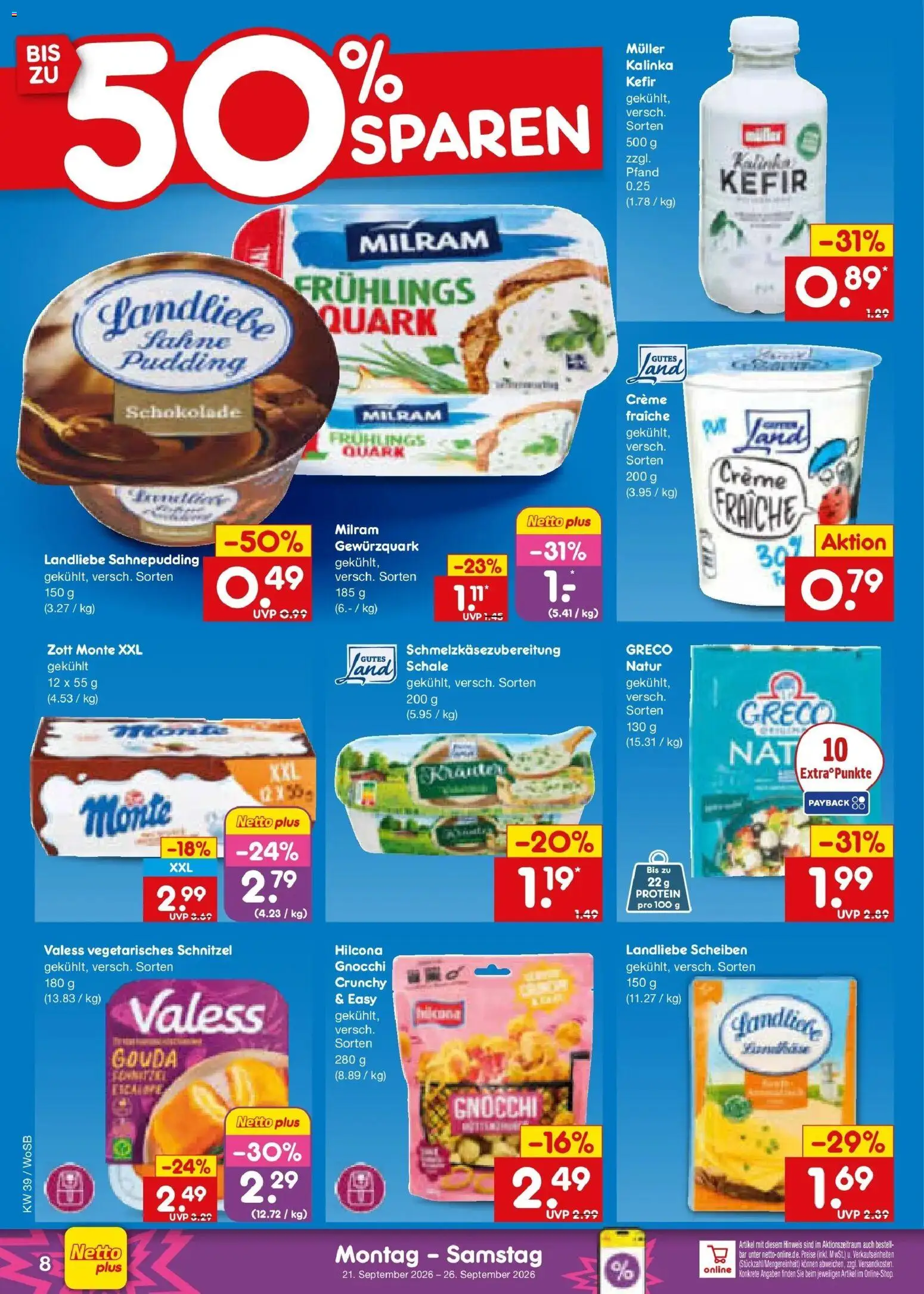Netto Marken-Discount Prospekt Ludwigshafen-Edigheim – gültig ab 21.09.2026 | Seite: 12 | Produkte: Quark, Pudding, Creme, Milram