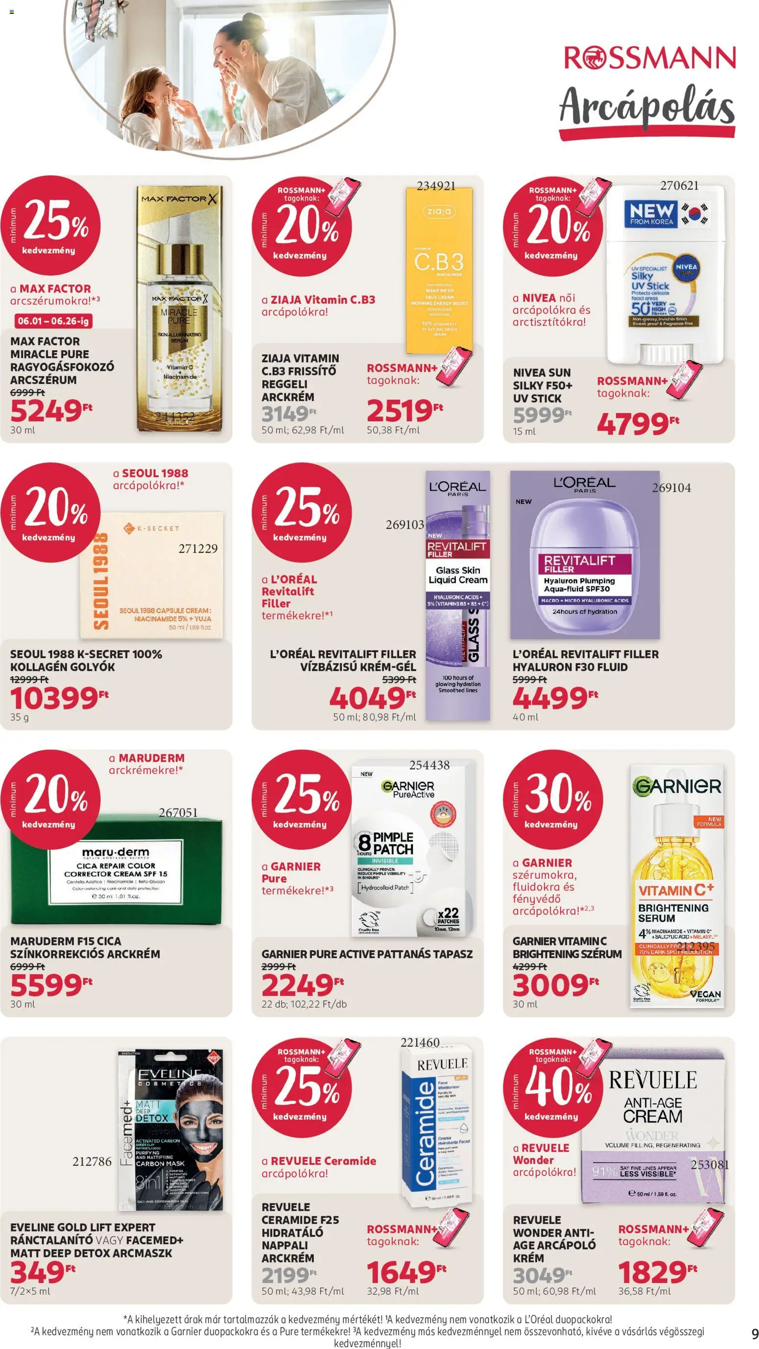 Rossmann akciós ujság - amely érvényes a következő dátumtól: 15.06.2026 | Oldal: 11 | Termékek: Kollagén, Vitamin c, Fényvédő, Vegán