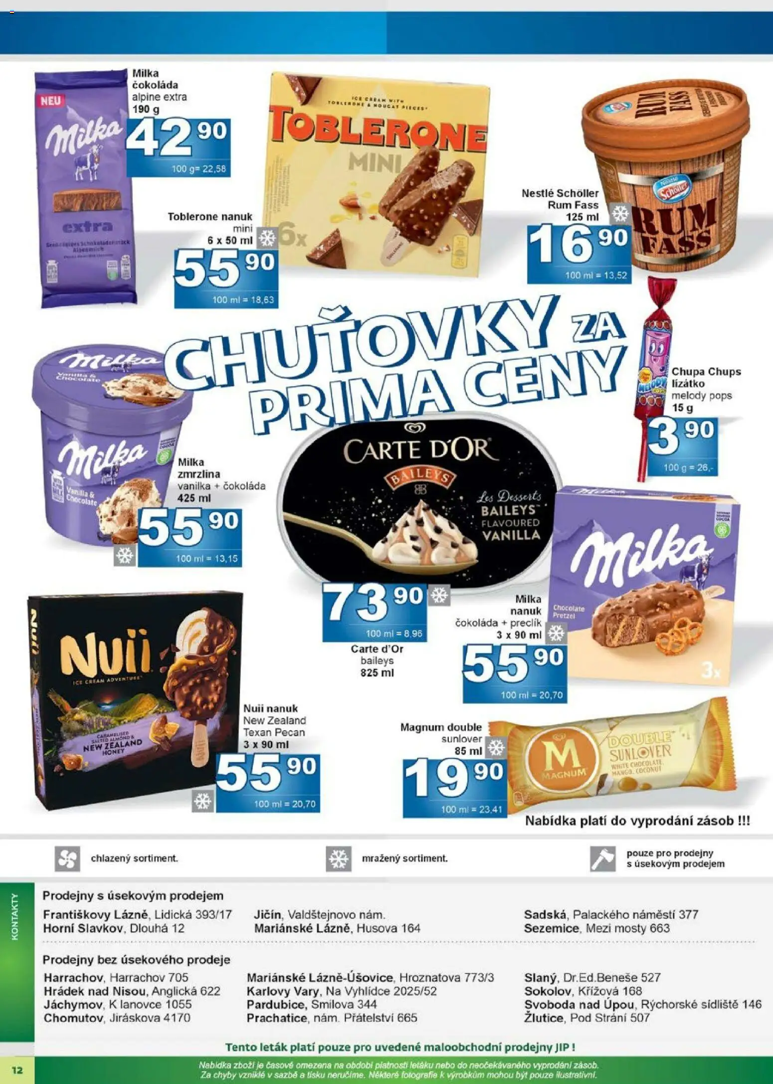 Jip leták od 20.05.2026 | Strana: 12 | Produkty: Rum, Zmrzlina, Magnum, Toblerone
