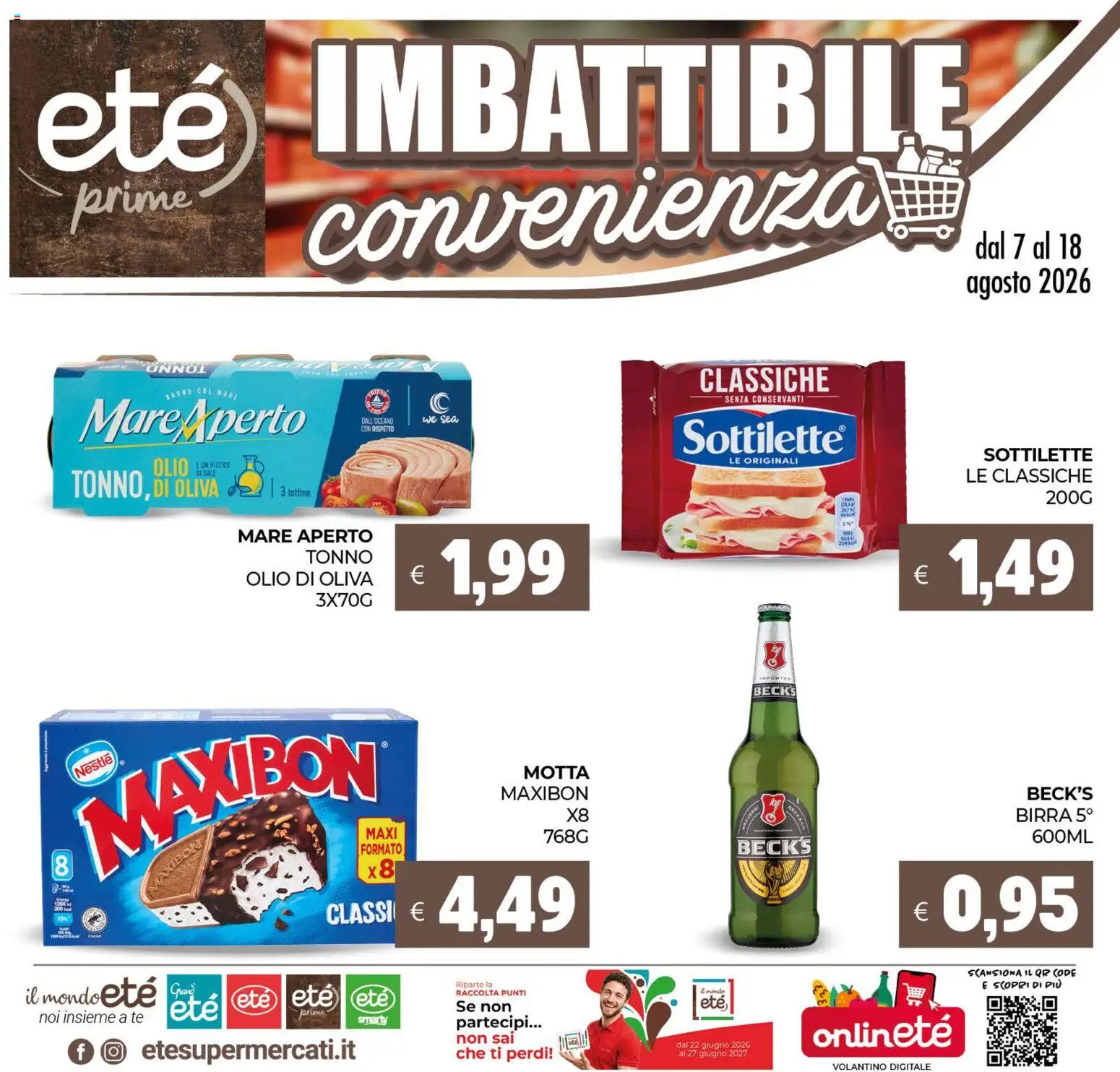 Volantino Eté del 07/08/2026 | Pagina: 1 | Prodotti: Tè, Olio, Tonno, Olio di Oliva