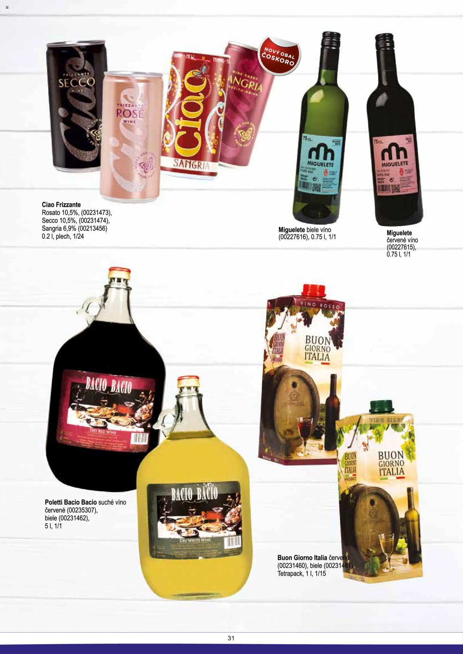 Nové KON - RAD akcie – leták je platný od 13.06.2026 | Strana: 31 | Produkty: Biele víno, Víno, Červené víno