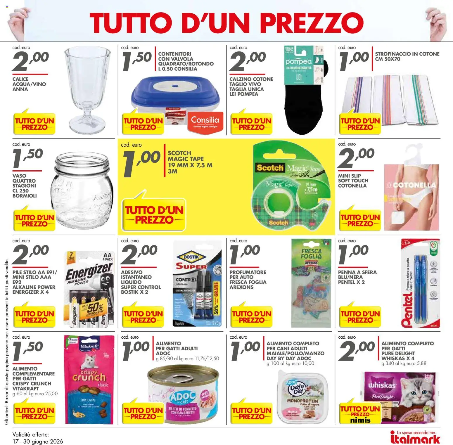 Volantino Italmark del 17.06.2026 | Pagina: 11 | Prodotti: Calice, Maiale, Slip, Vaso