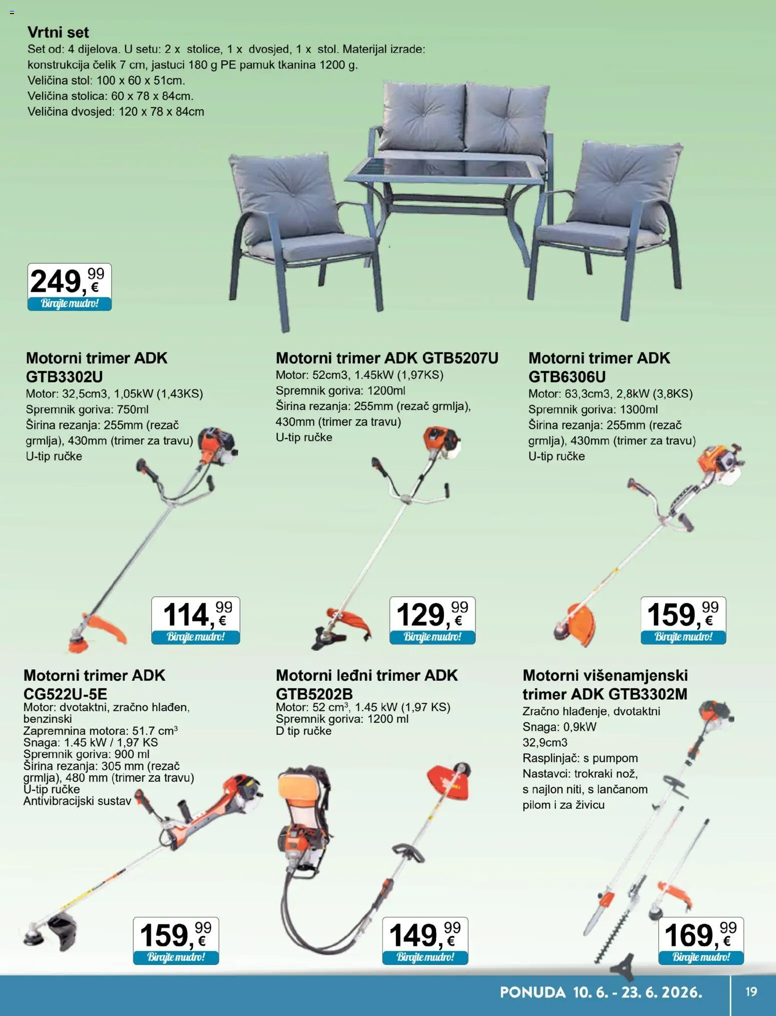 KTC katalog | vrijedi od 10.06.2026 | Stranica: 19 | Proizvodi: Stol, Stolica, Trimer, Rezač