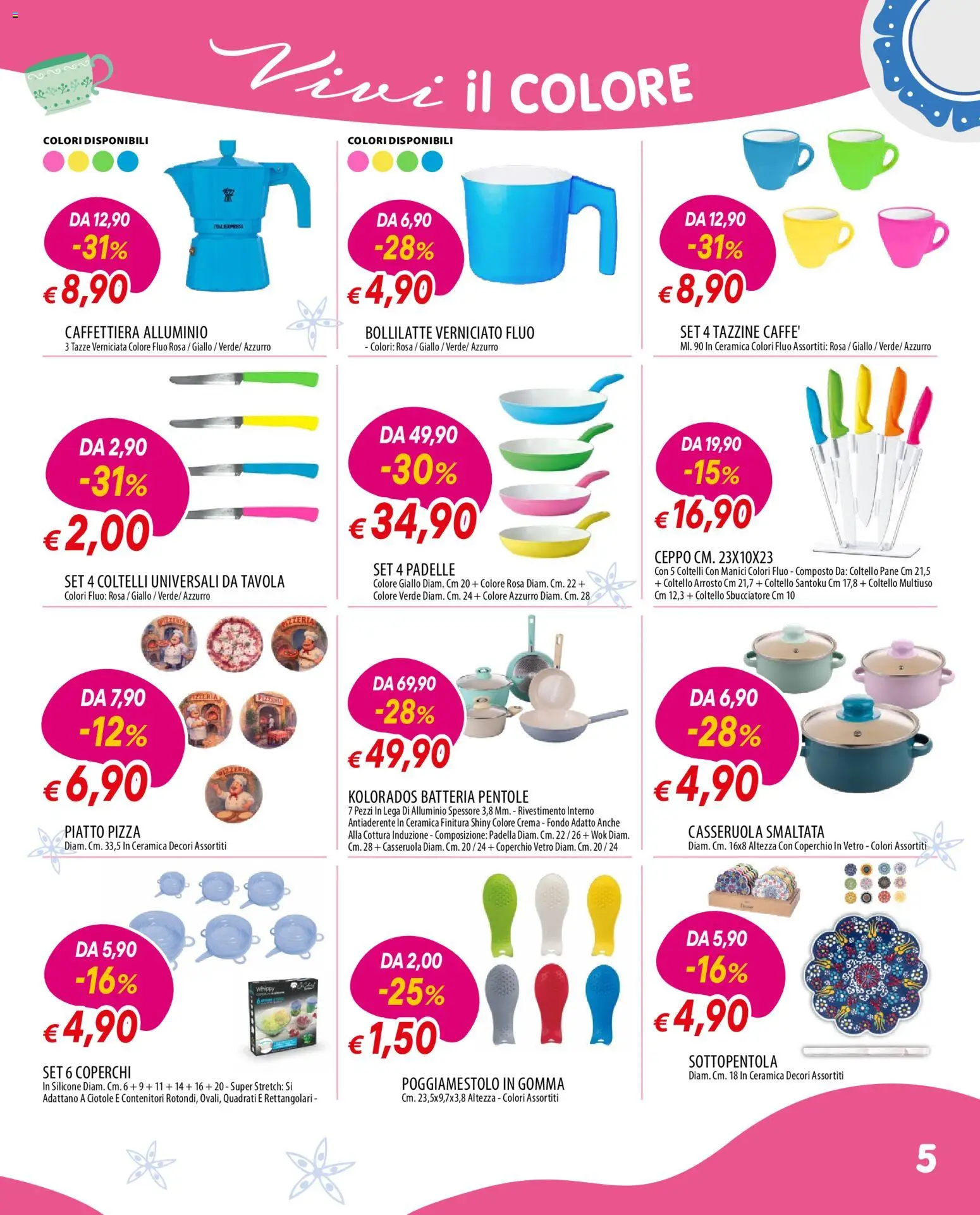 Volantino Galassia del 11.06.2026 | Pagina: 5 | Prodotti: Caffè, Caffettiera, Silicone, Sottopentola