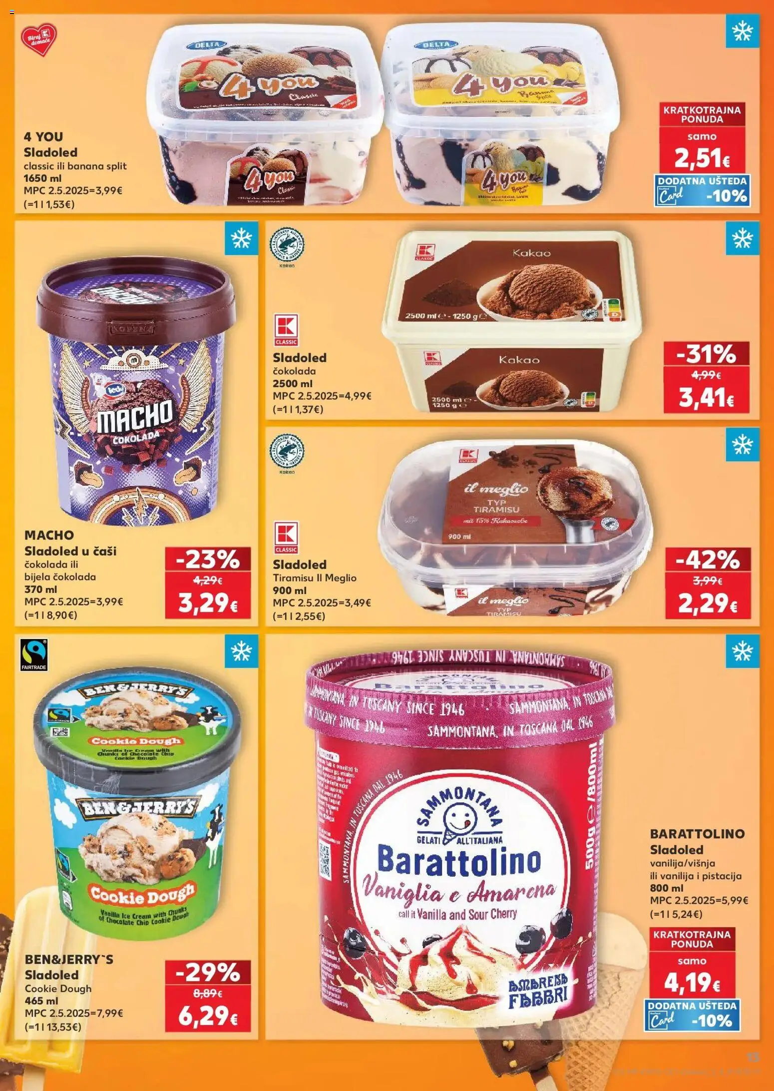 Kaufland katalog | vrijedi od 08.04.2026 | Stranica: 13 | Proizvodi: Bijela čokolada, Čokolada, Pistacija, Tiramisu