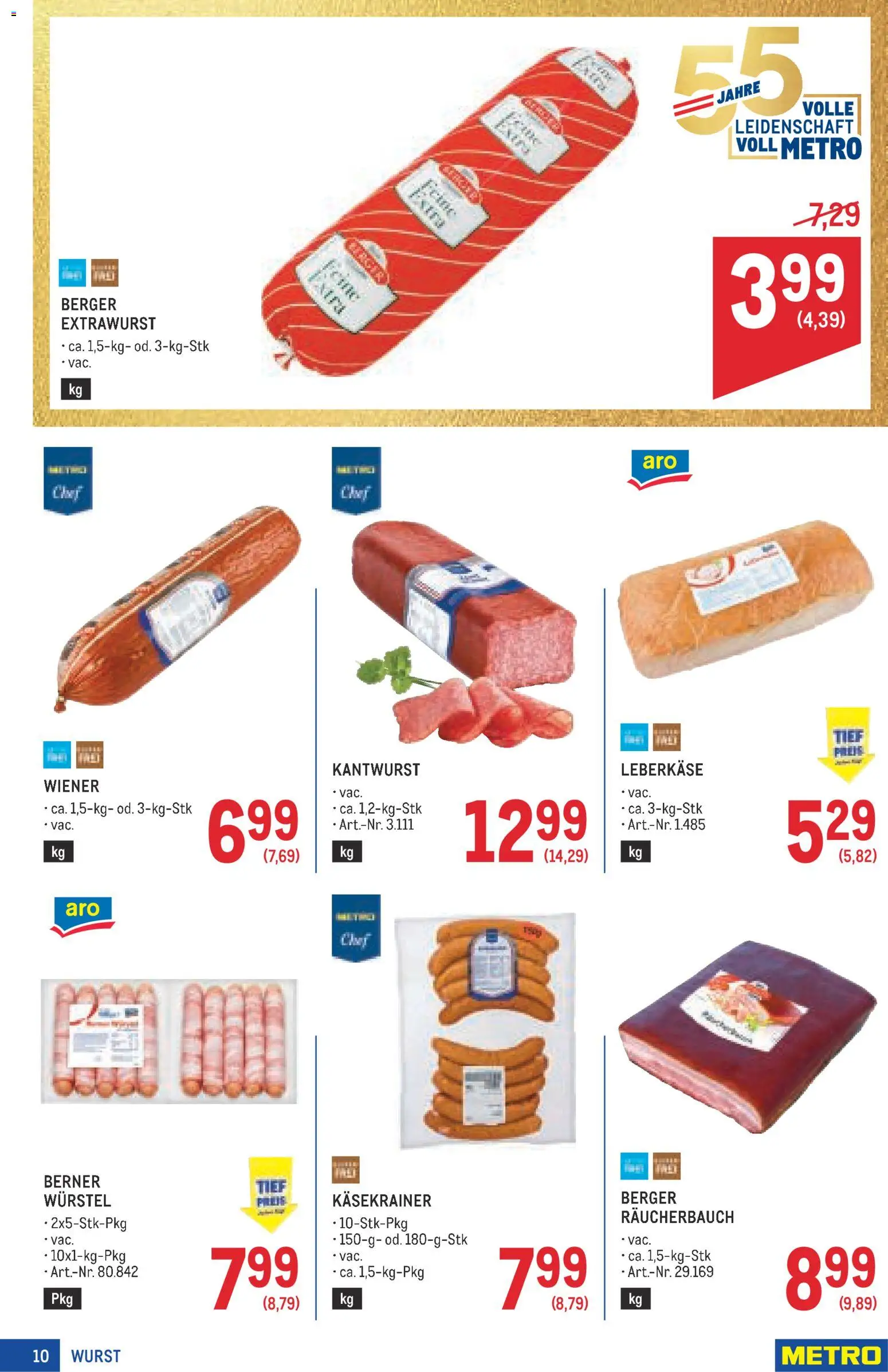 Metro angebote Profi gültig ab 29.10.2026 | Seite: 10 | Produkte: Wurst