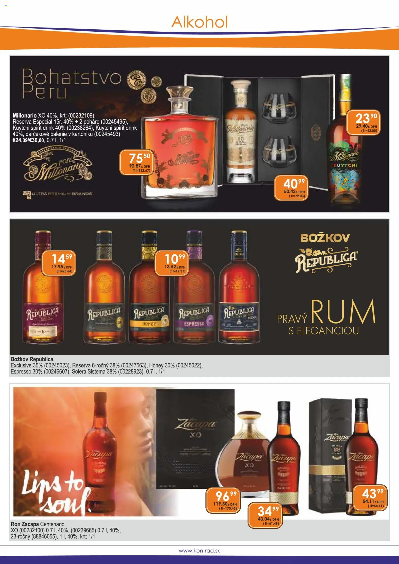 Nové KON - RAD akcie – leták je platný od 01.06.2026 | Strana: 11 | Produkty: Božkov, Republica, Alkohol, Rum