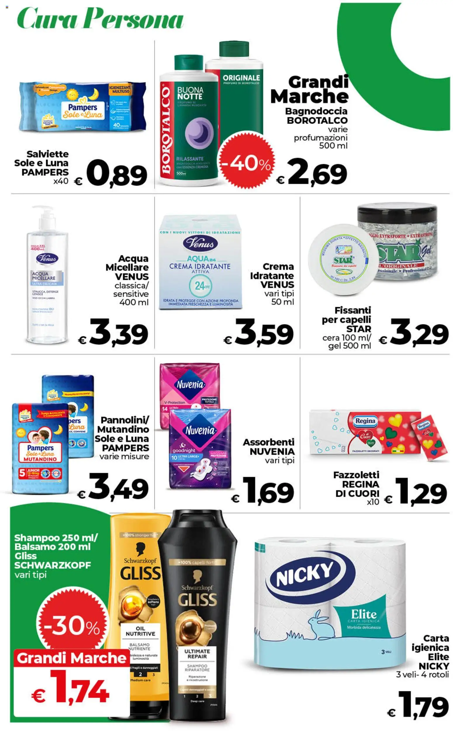 Volantino COOP del 11/09/2026 | Pagina: 34 | Prodotti: Balsamo, Carta igienica, Fazzoletti, Profumo