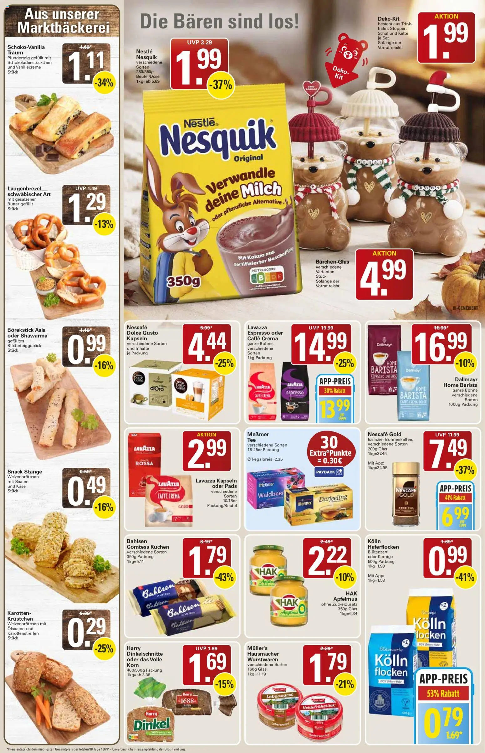 WEZ Prospekt – gültig ab 05.10.2026 | Seite: 10 | Produkte: Butter, Dallmayr, Apfelmus, Flocken