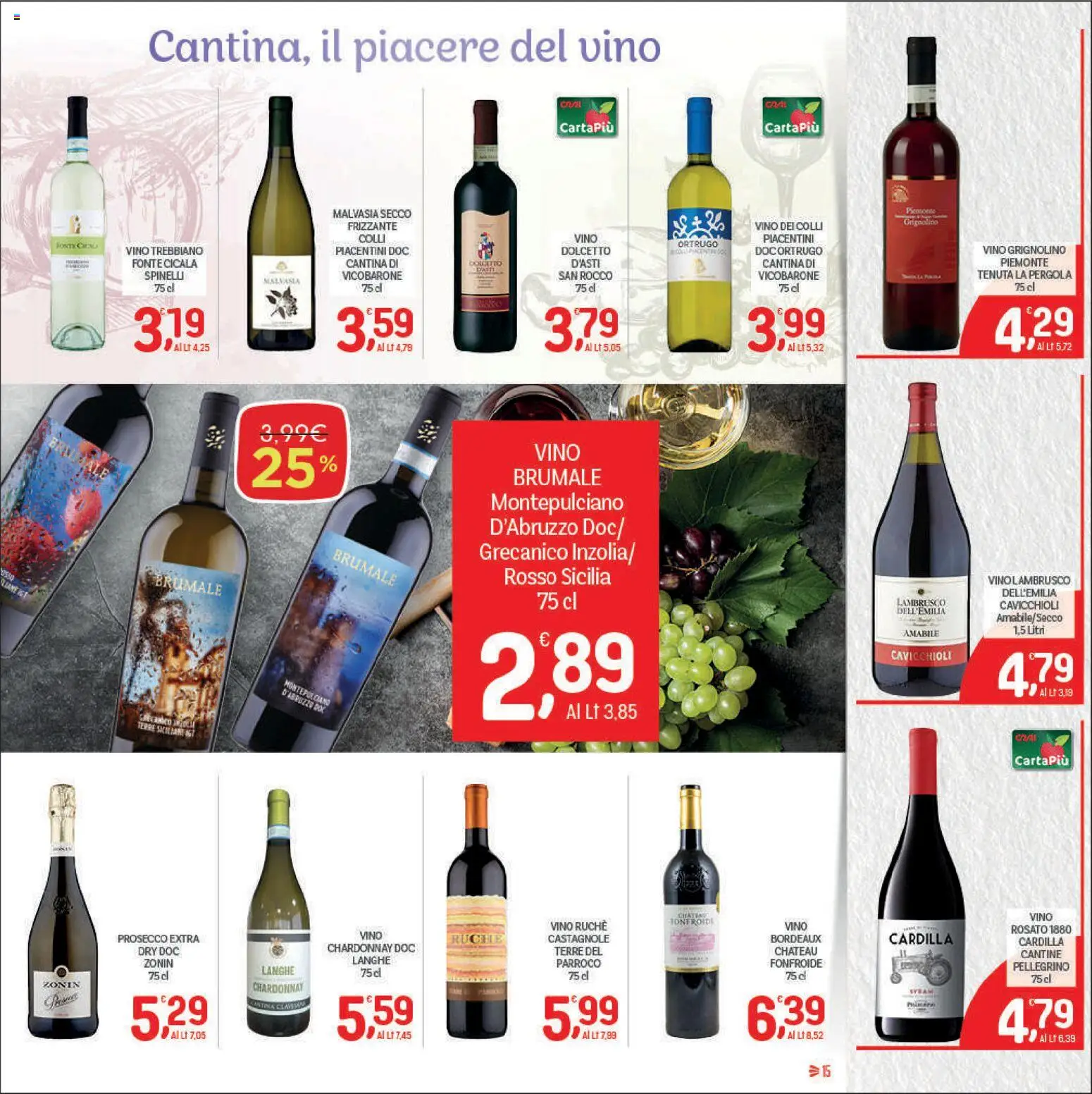 Volantino CRAI del 09/07/2026 | Pagina: 15 | Prodotti: Prosecco, Vino, Pergola