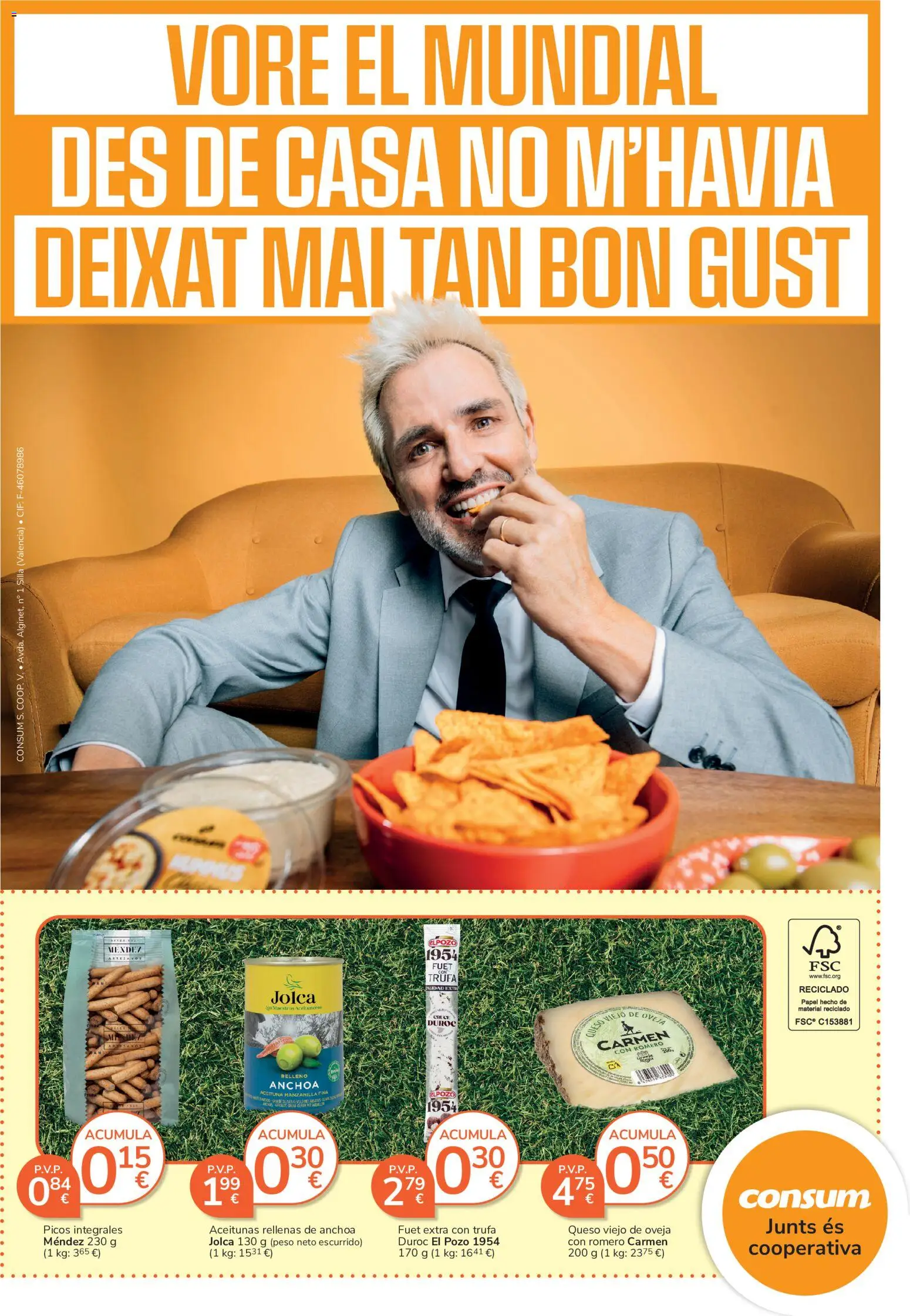 Consum El Mundial │ válido desde el 11.06.2026 | Página: 16 | Productos: Queso, Peso, Anchoa, Silla