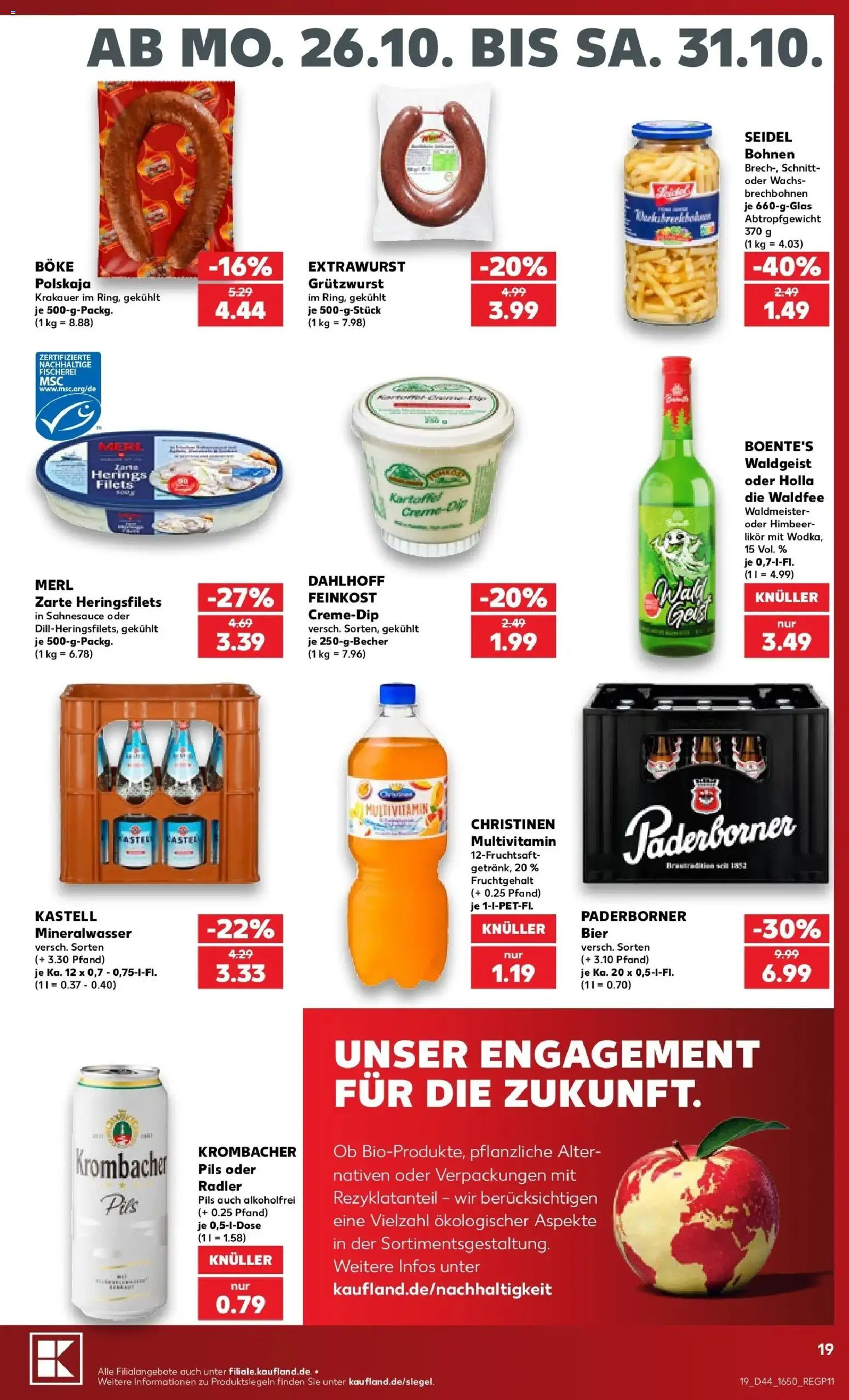 Prospekt Kaufland ab 26.10.2026 » Angebote Online zum Blättern | Seite: 31 | Produkte: Bier, Likör, Mineralwasser, Radler