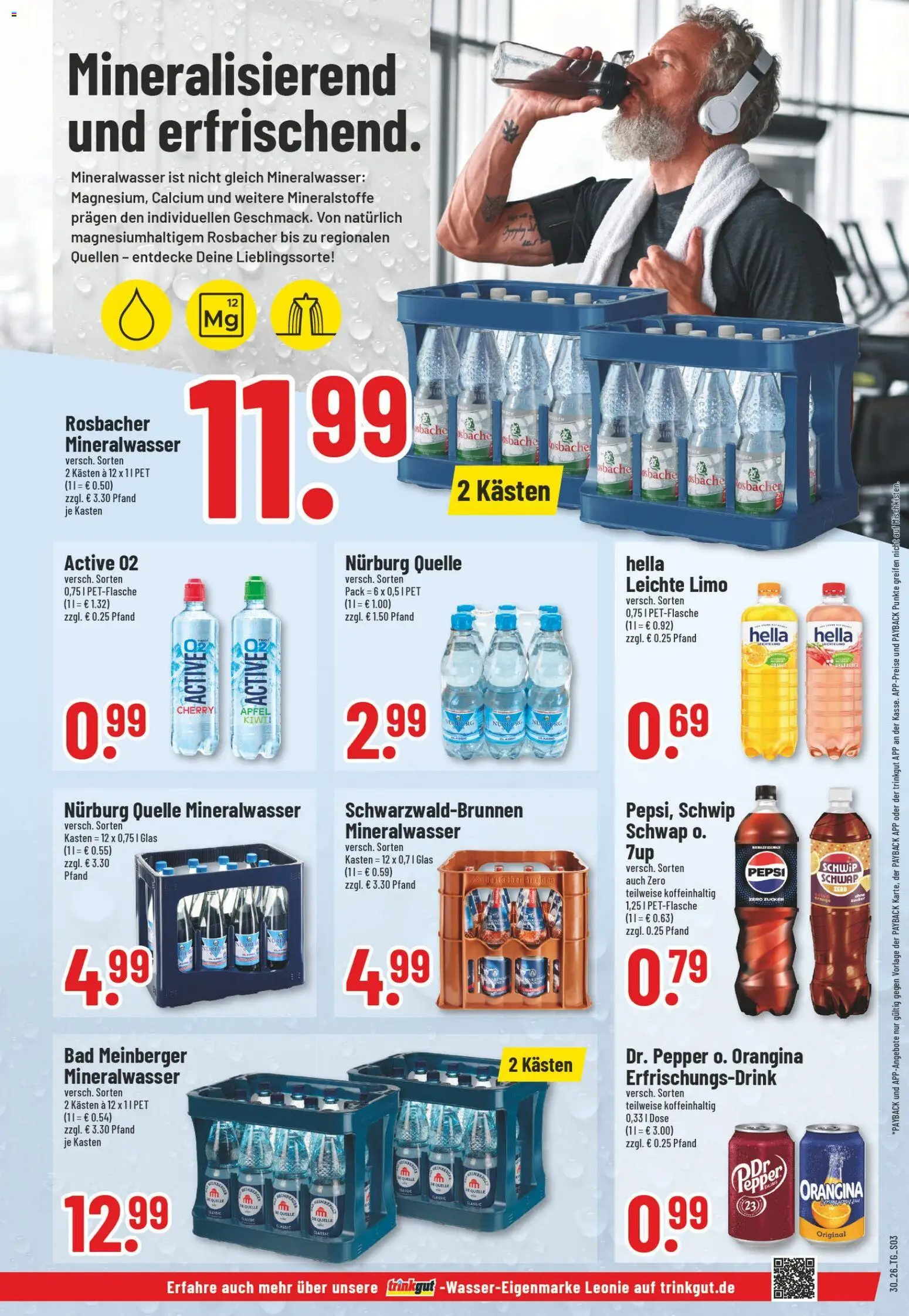 Trinkgut Prospekt – gültig ab 20.07.2026 | Seite: 3 | Produkte: Bad, Mineralwasser, Pepsi, Kiwi