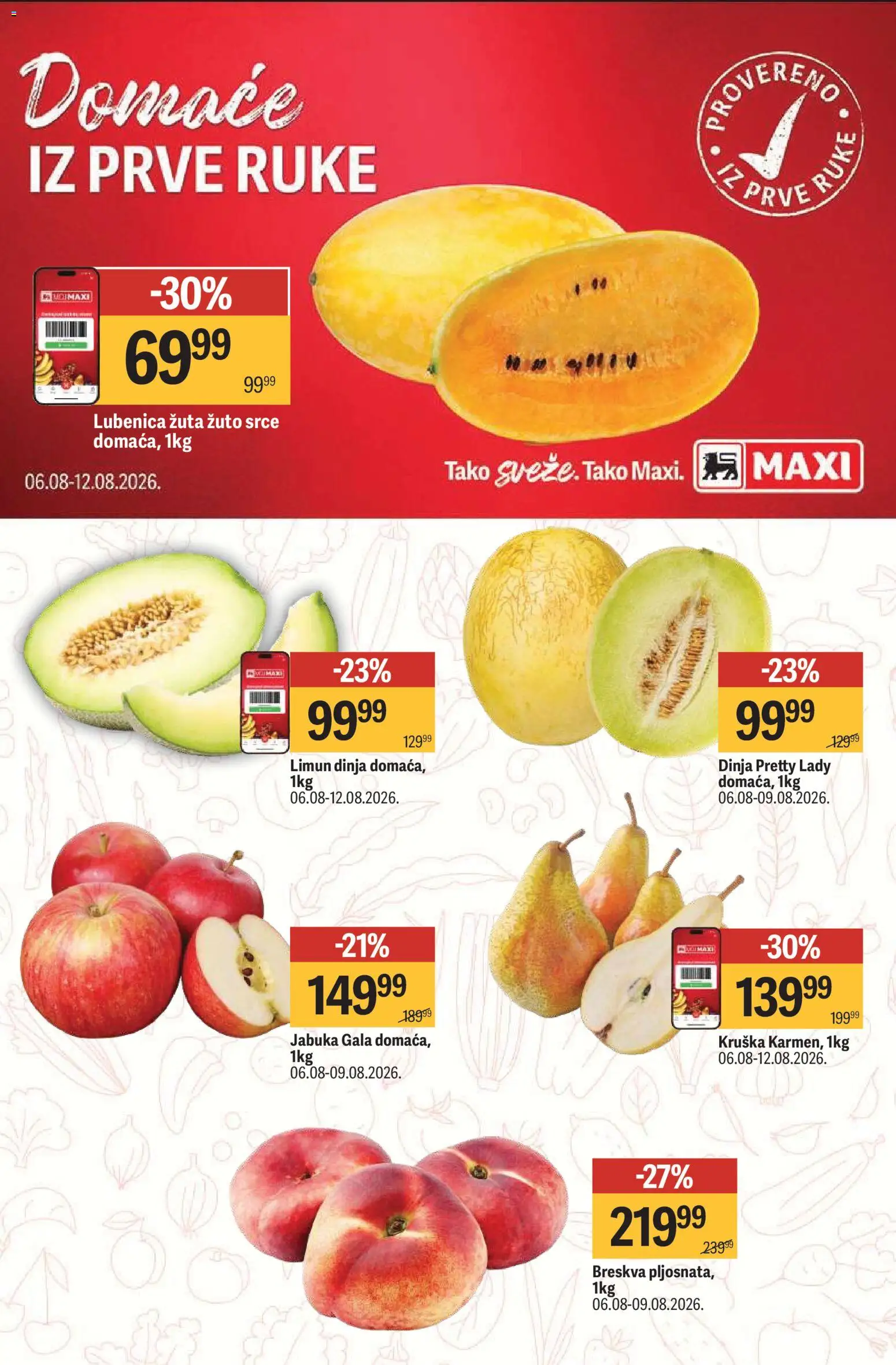 Maxi katalog - važi od 06.08.2026 | Strana: 4 | Proizvode: Lubenica, Limun, Breskva