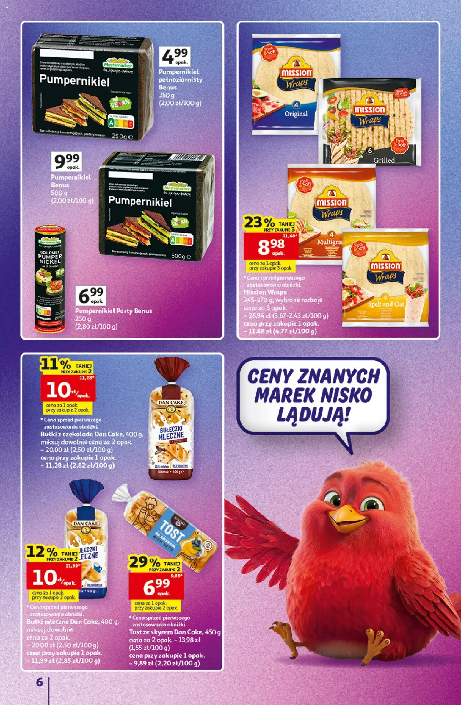 Auchan gazetka - Znane Marki Hipermarket od 11.06.2026 | Strona: 6 | Produkty: Pumpernikiel, Czekolada, Skyr